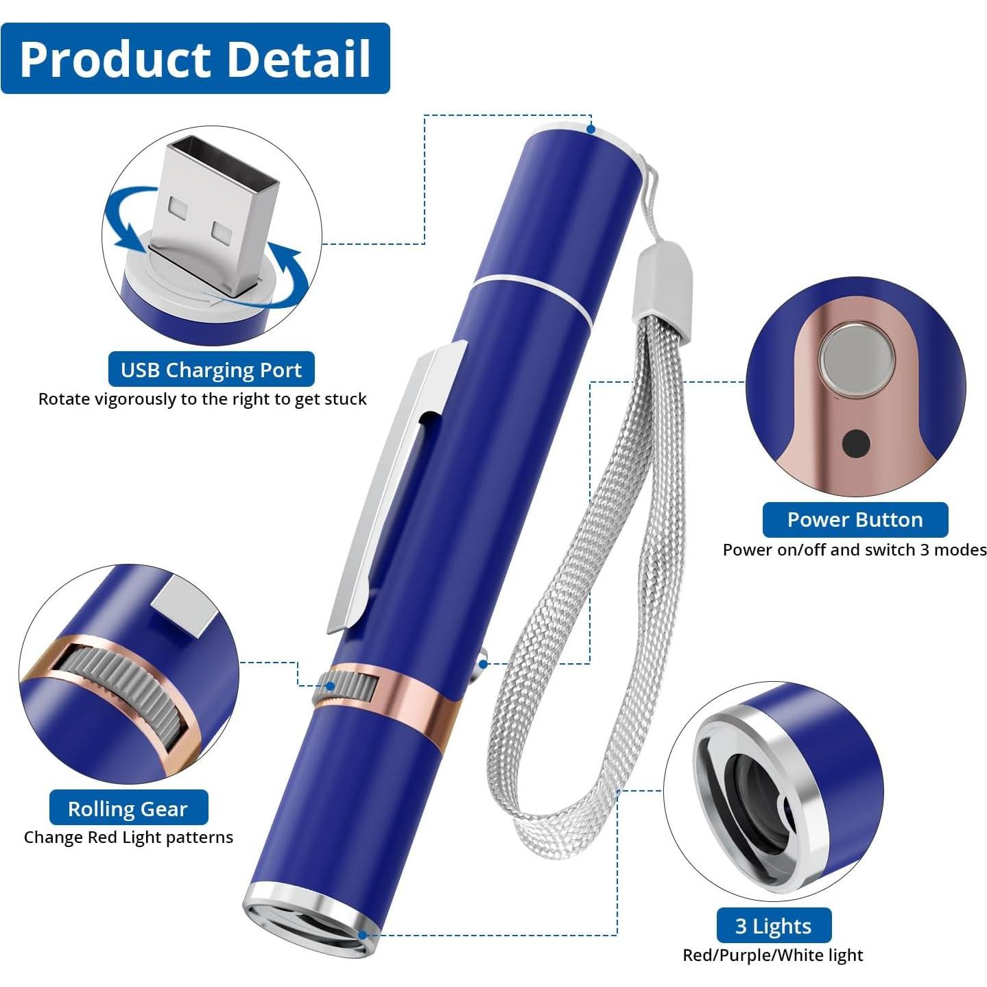 Juguete Interactivo para Gatos TBTeek Azul, Recargable USB, 2 Piezas