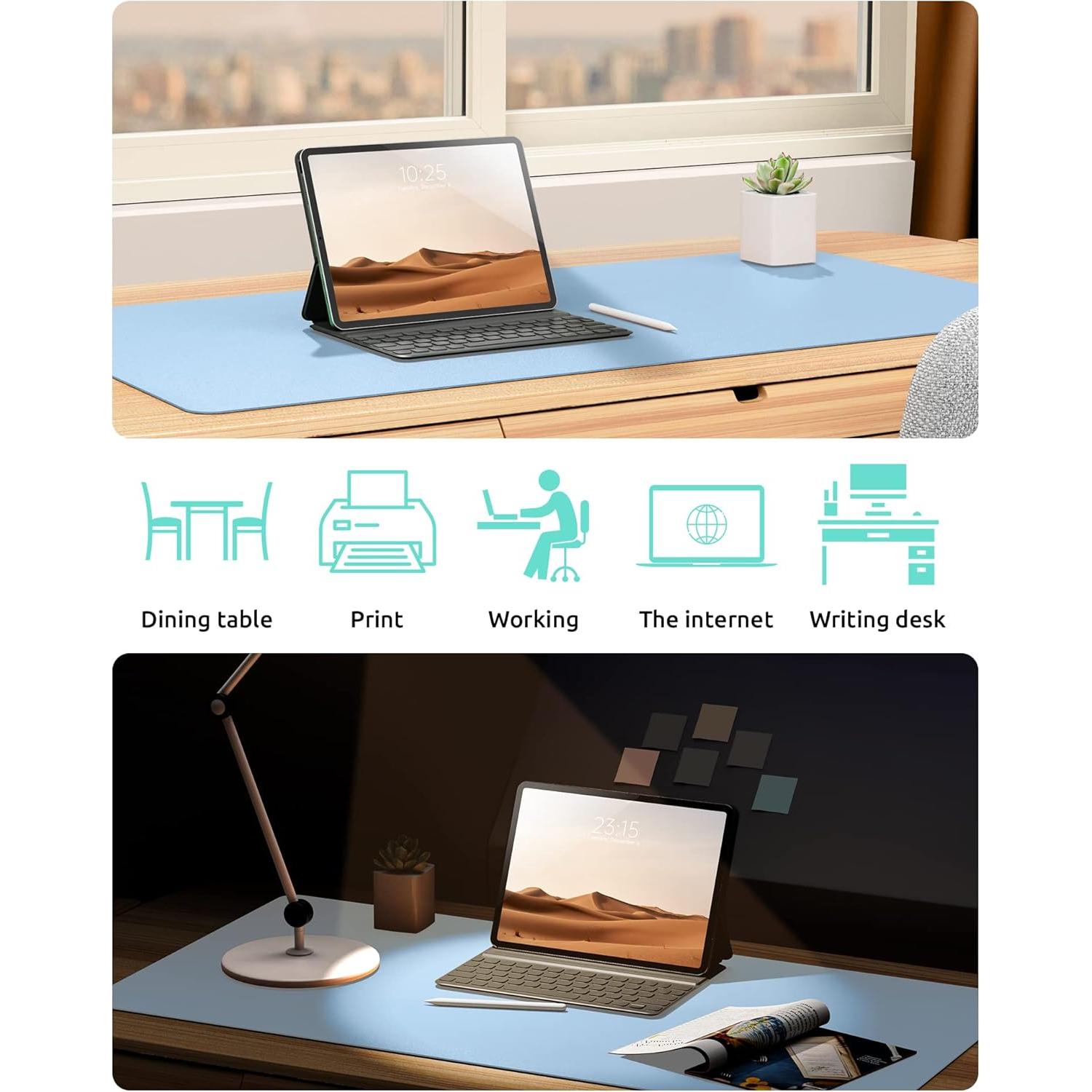 Alfombrilla de Escritorio YSAGi Azul Bebé 60x35 cm Antideslizante