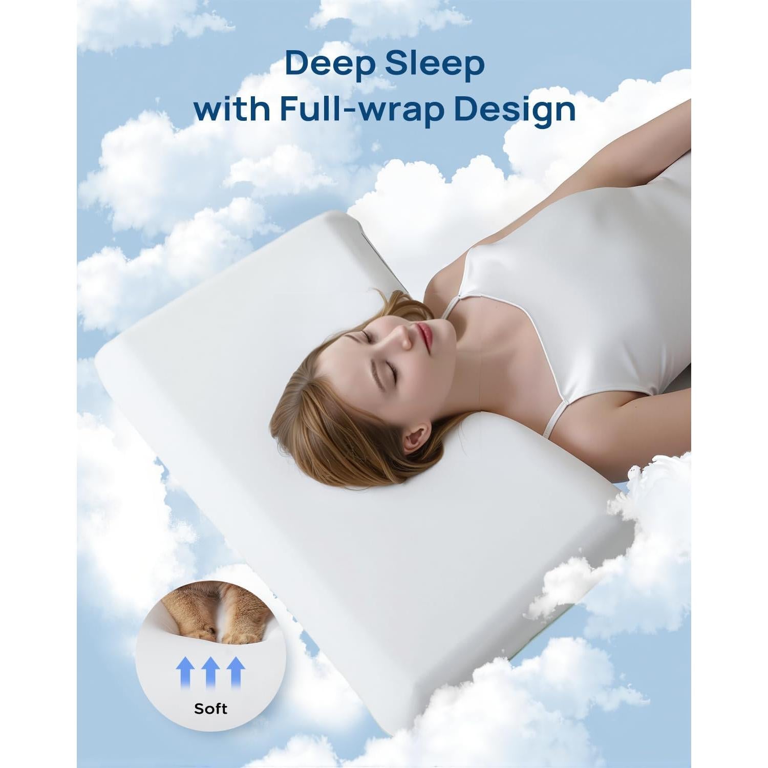 Almohada Cervical Releep RL-103 Espuma de Memoria 1.31 kg