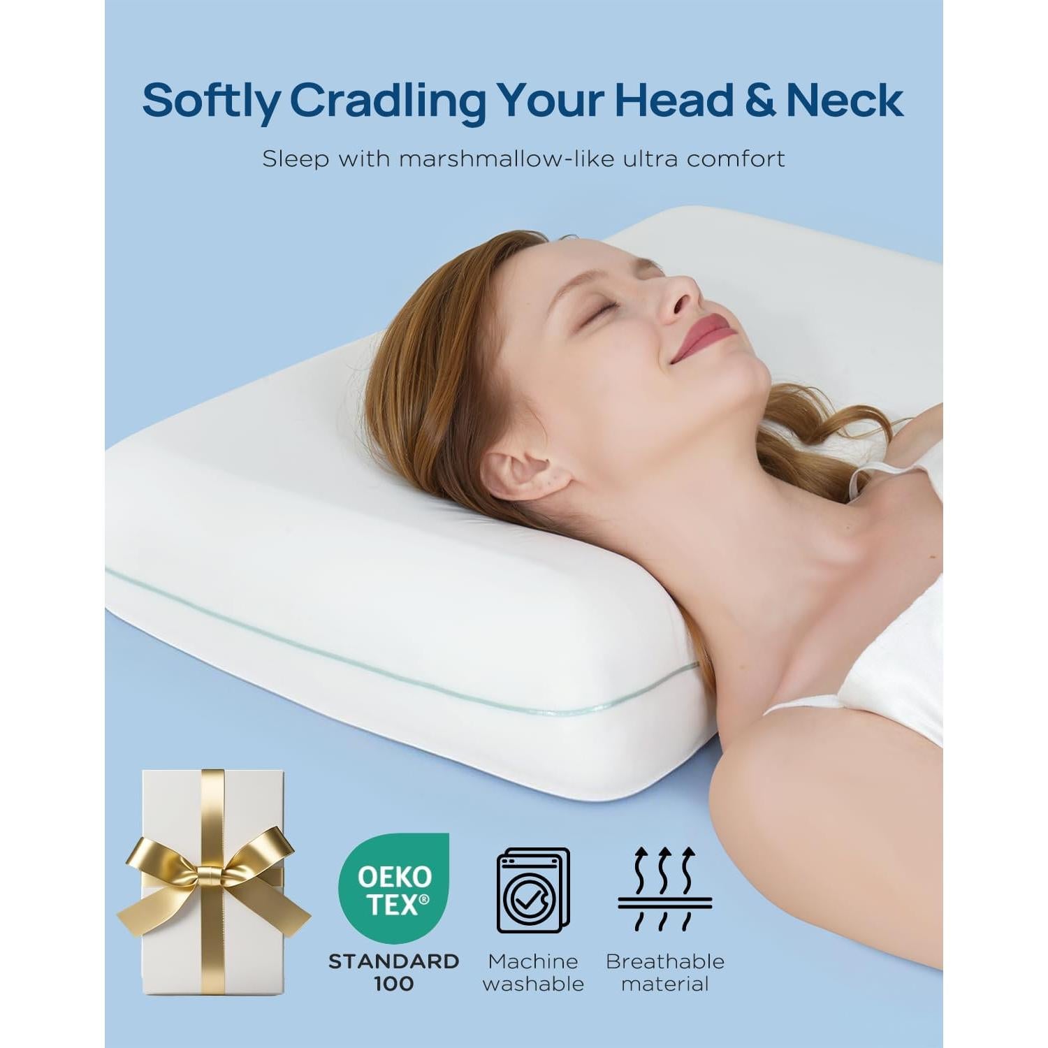 Almohada Cervical Releep RL-103 Espuma de Memoria 1.31 kg
