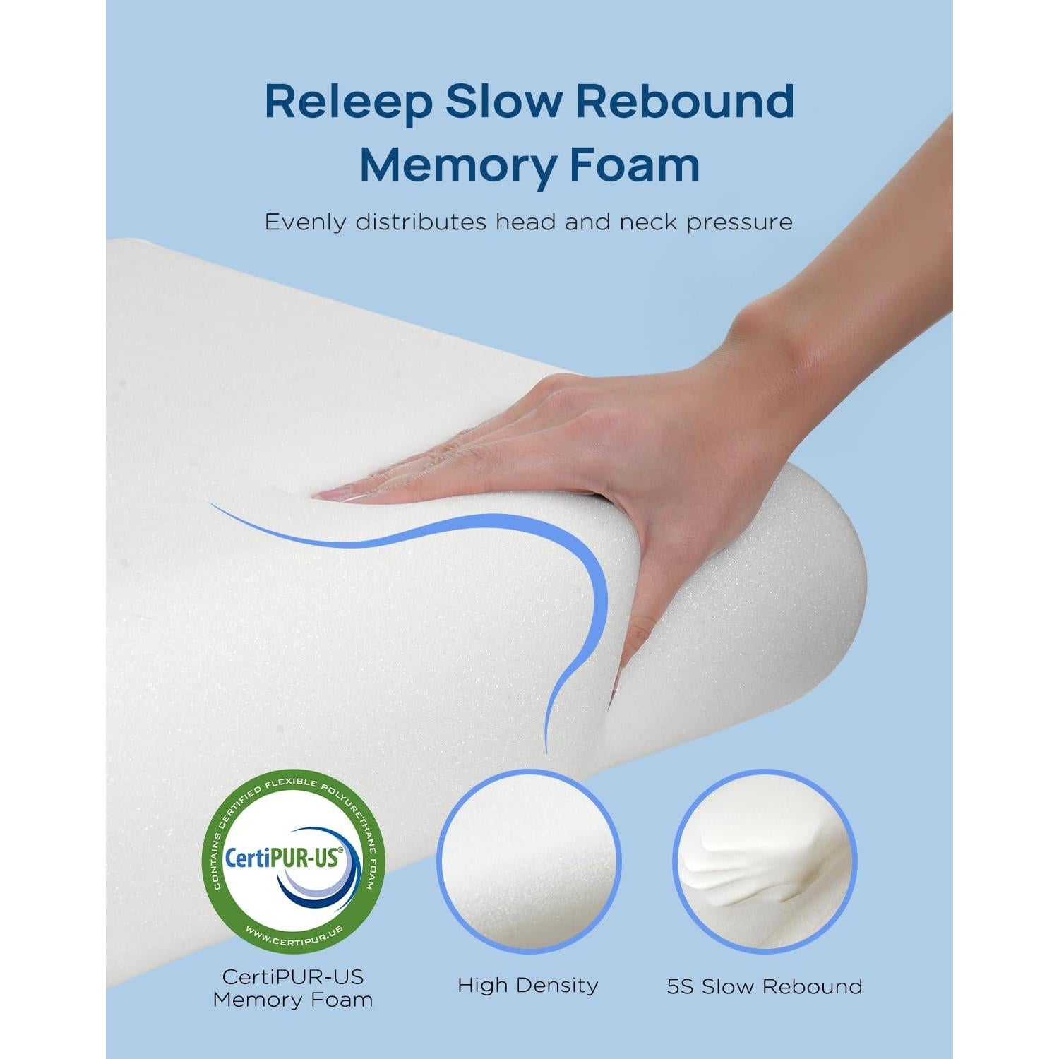 Almohada Cervical Releep RL-103 Espuma de Memoria 1.31 kg