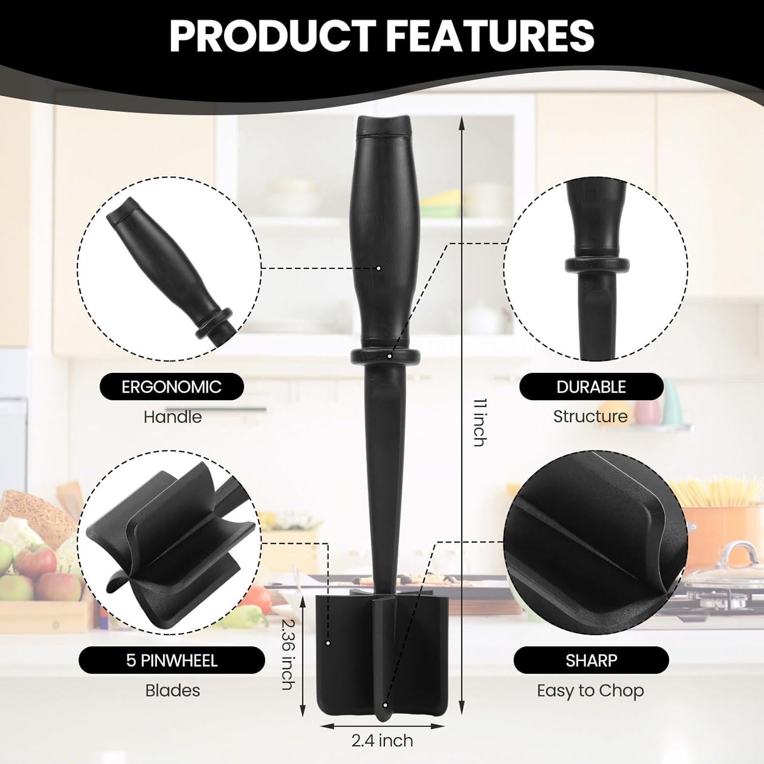 Picador de Carne CUNSENR 5 Cuchillas Antiadherente 81g