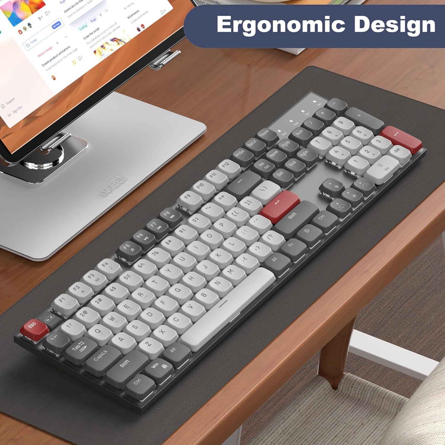 Teclado Mecánico Inalámbrico MAGEGEE Moon104 RGB 3 Modos