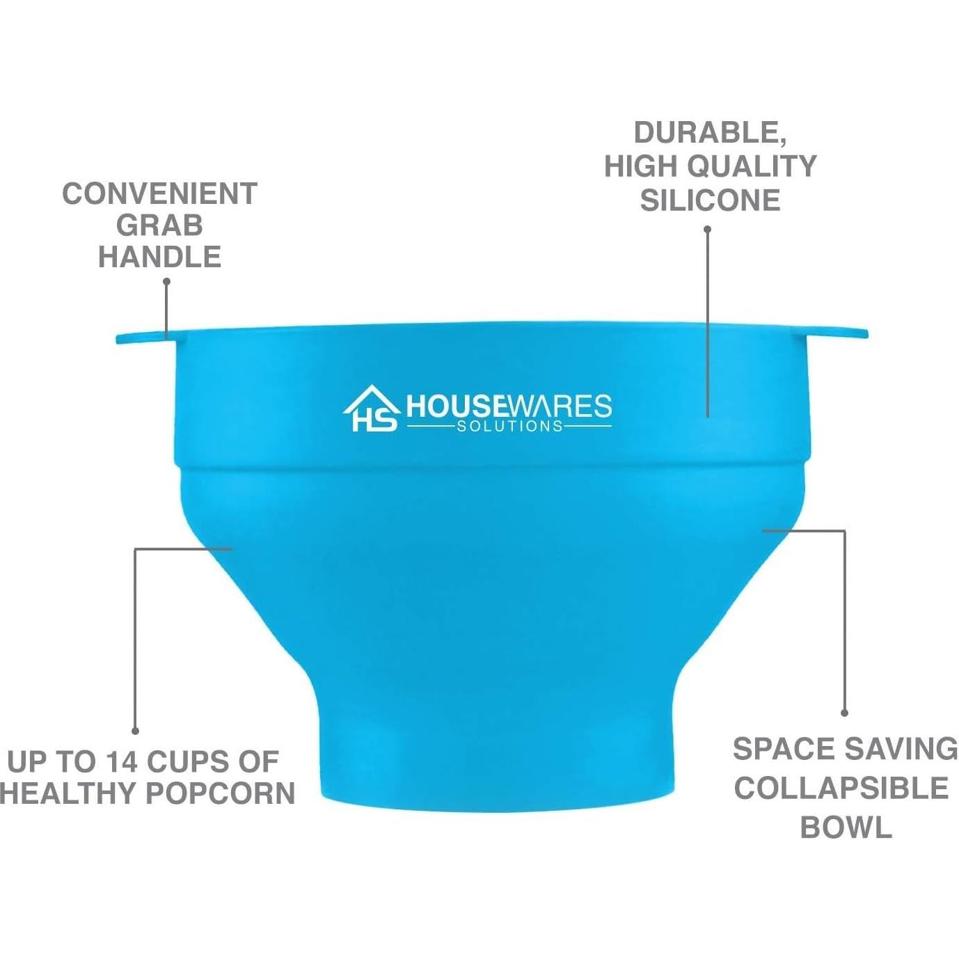 Tazón de Palomitas de Maíz BRENSTEN Silicona Colapsable 360g