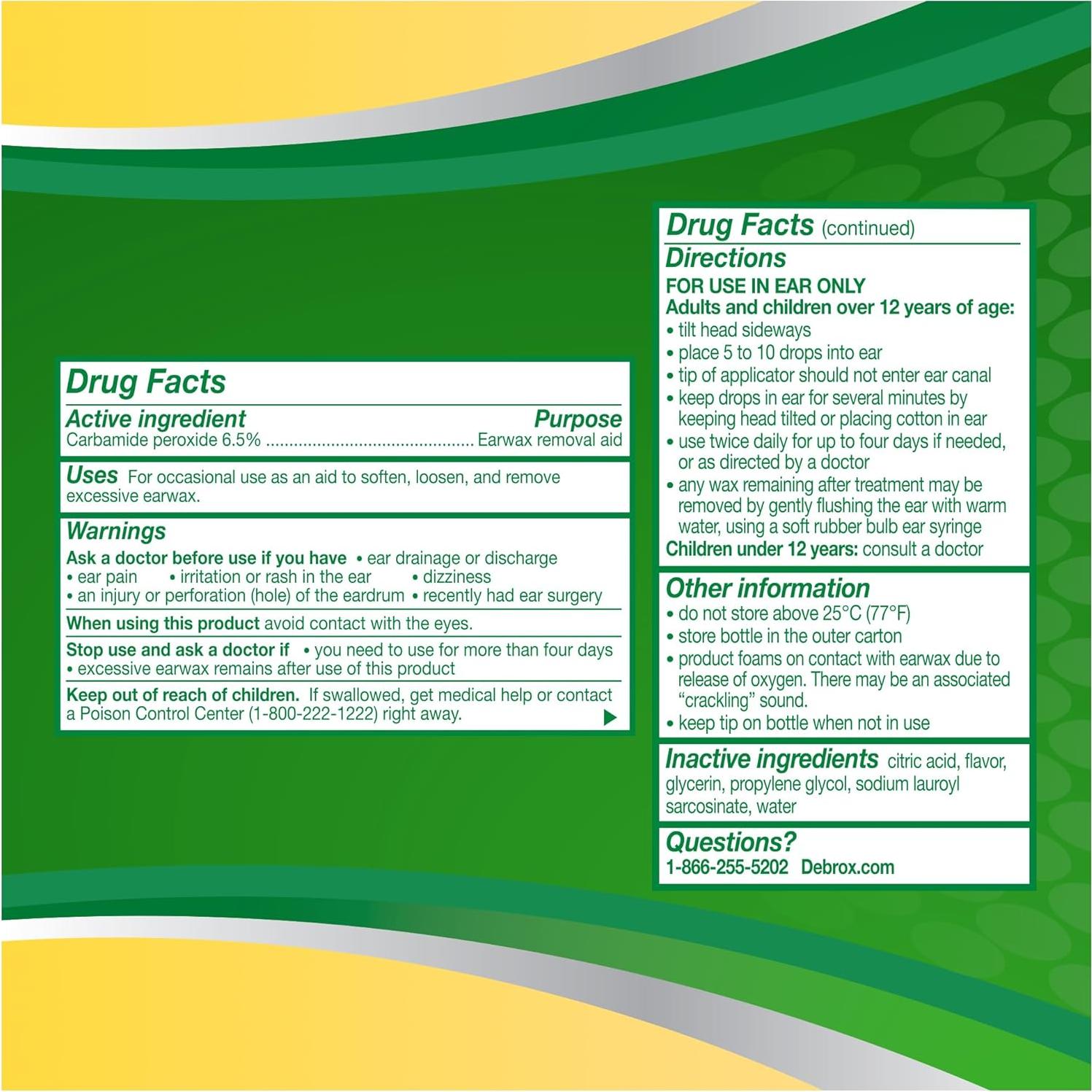 Debrox Gotas Eliminación Cerumen 14.79 ml Microespuma