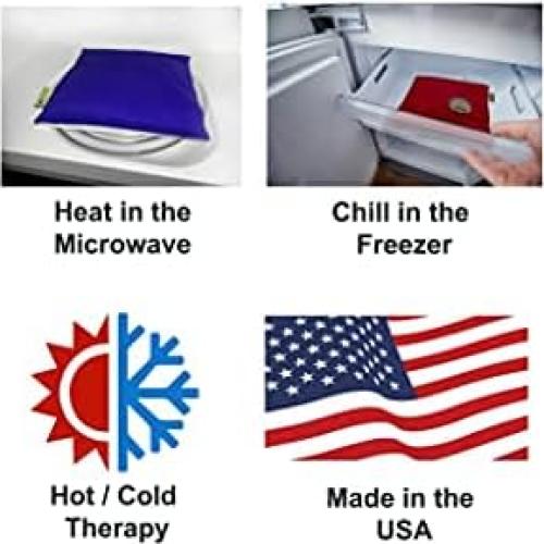 Almohada Térmica Koya Naturals de Semillas de Lino con Lavanda - 38x19cm - Color Púrpura