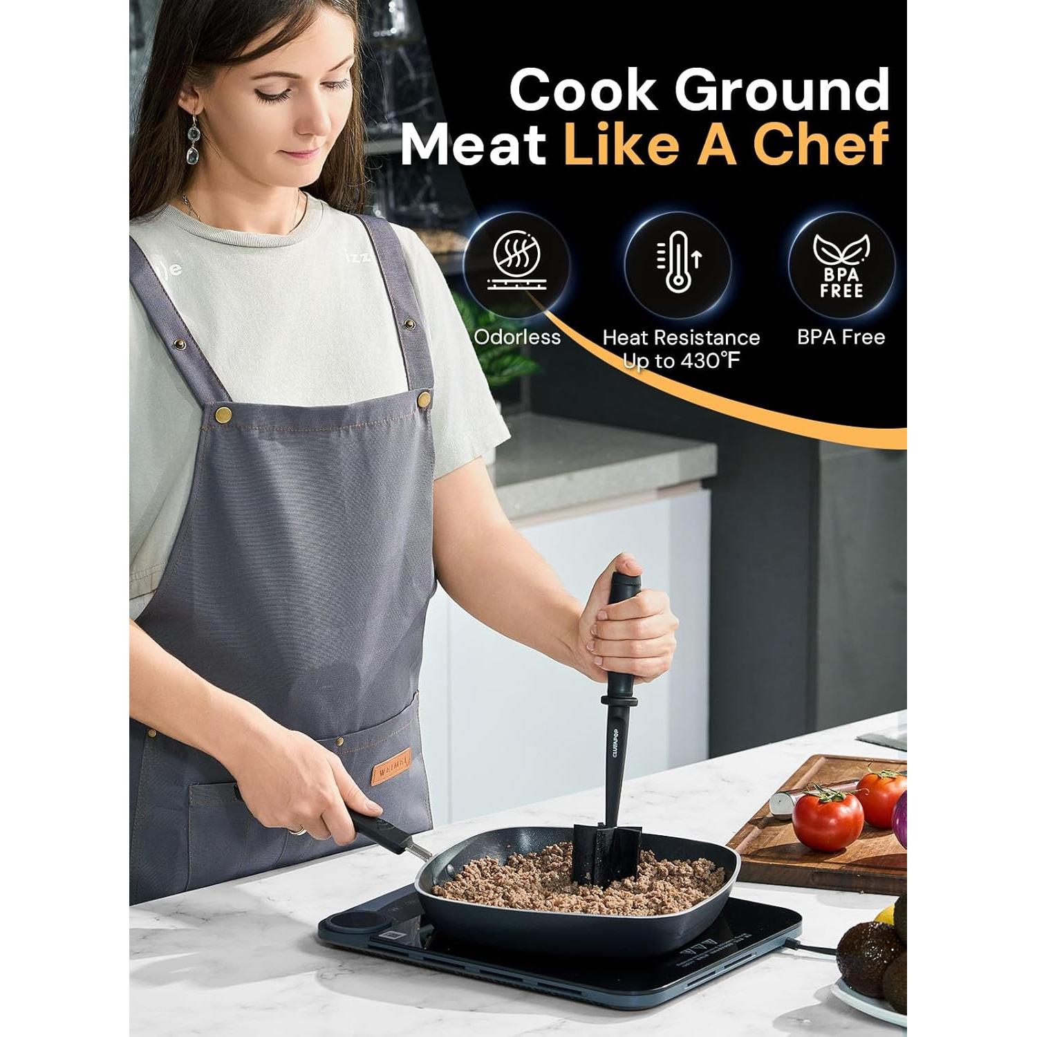 Picador de Carne CLUEAPOP - Aplastador Antiadherente 28cm