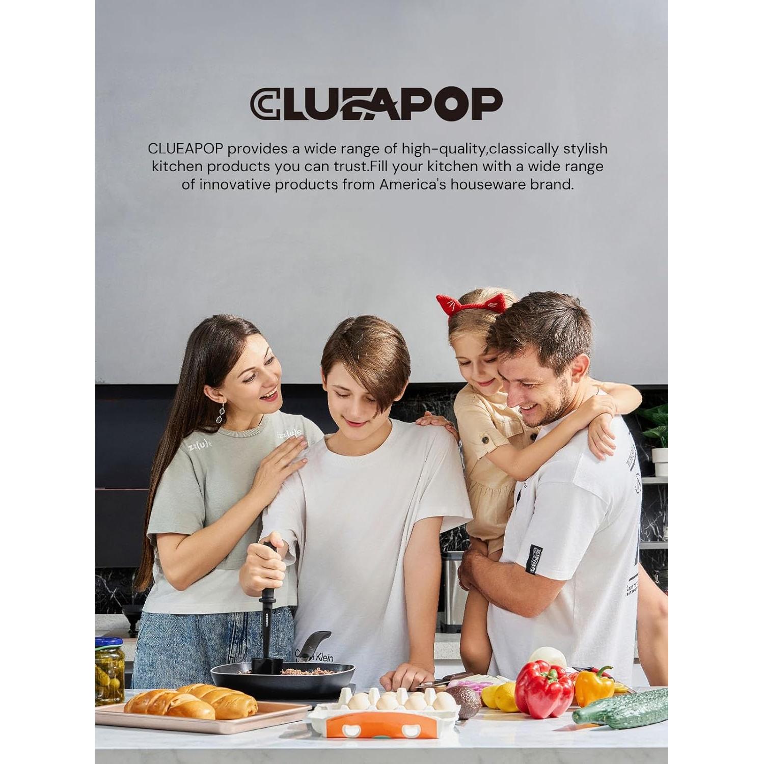 Picador de Carne CLUEAPOP - Aplastador Antiadherente 28cm