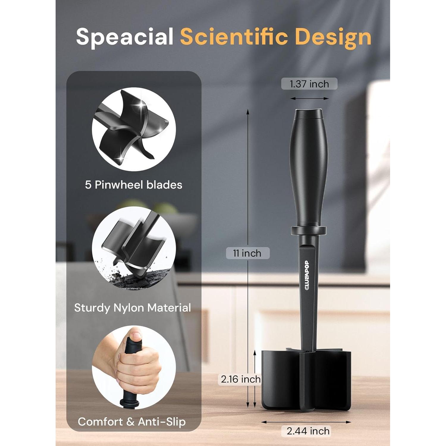 Picador de Carne CLUEAPOP - Aplastador Antiadherente 28cm