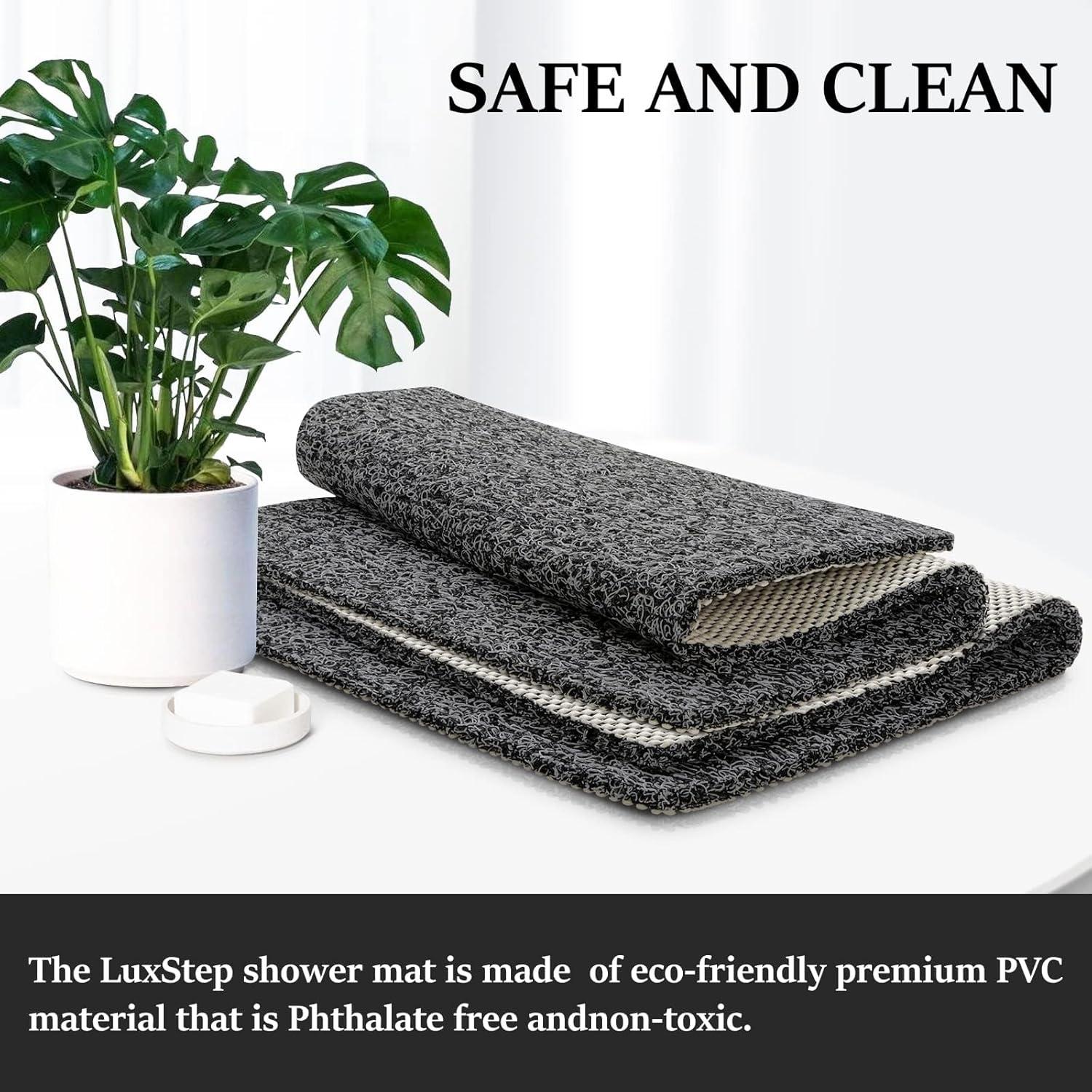 Alfombra de Ducha Antideslizante LuxStep 61x41 cm Negra