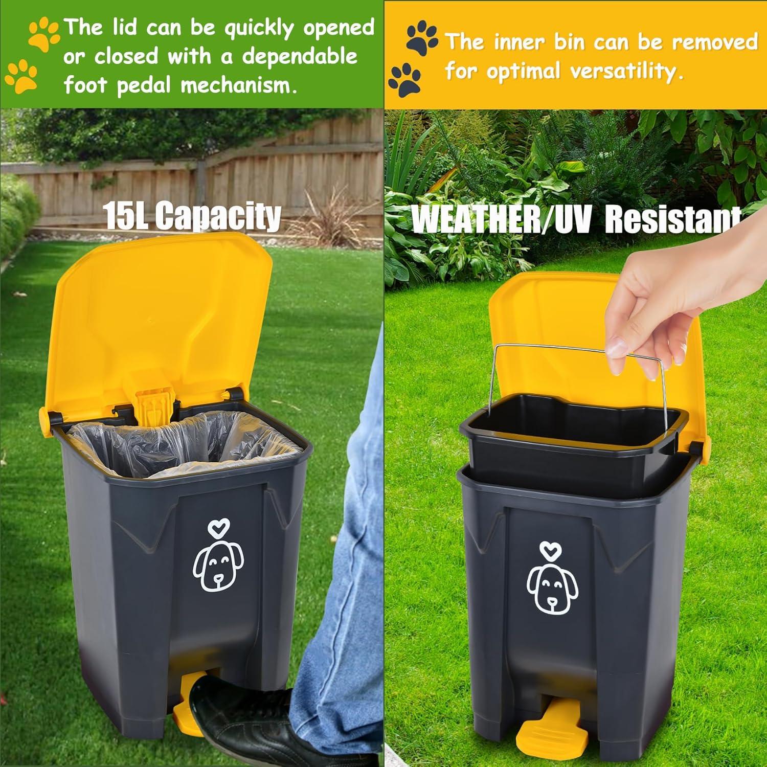 Cubeta de Basura para Perros Origreen 15L con 290 Bolsas