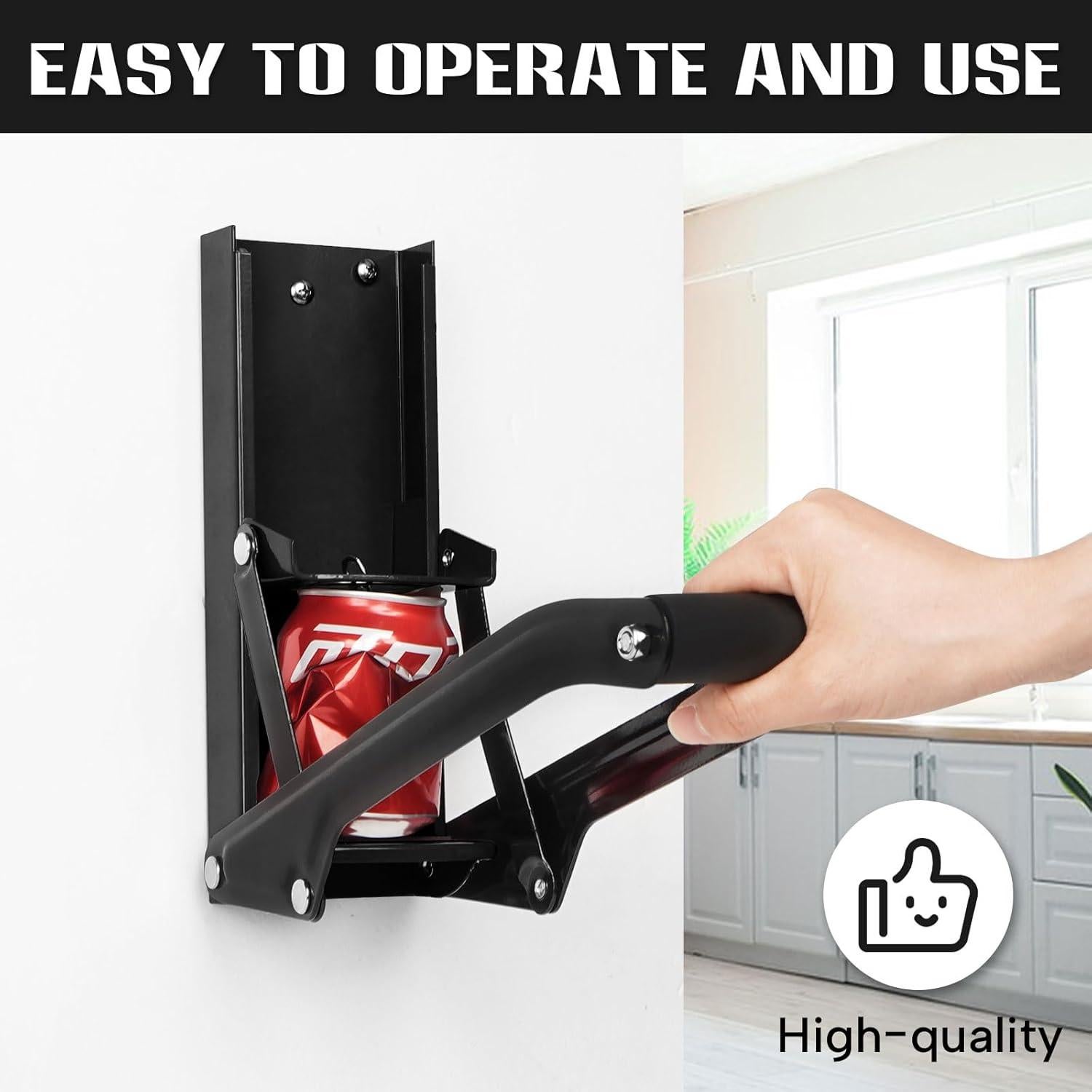 Trituradora de Latas GYE A1 Montada en Pared 0,47L Negra