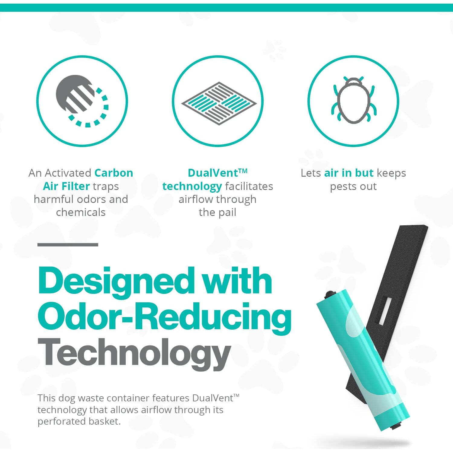 Estación de Desechos PawPail, Cubo para Perros Resistente UV