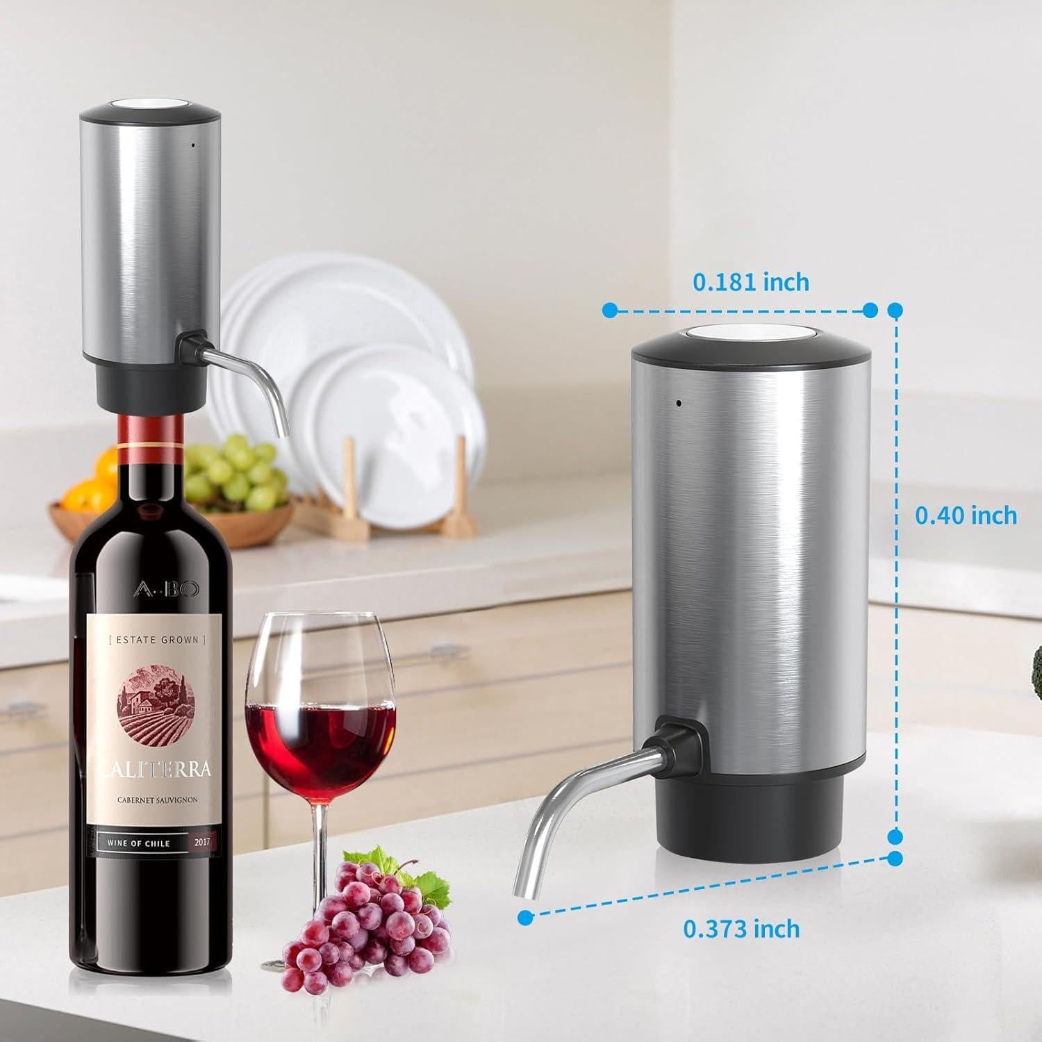 Aereador de Vino Eléctrico Liuzouwin 2025 Automático Negro