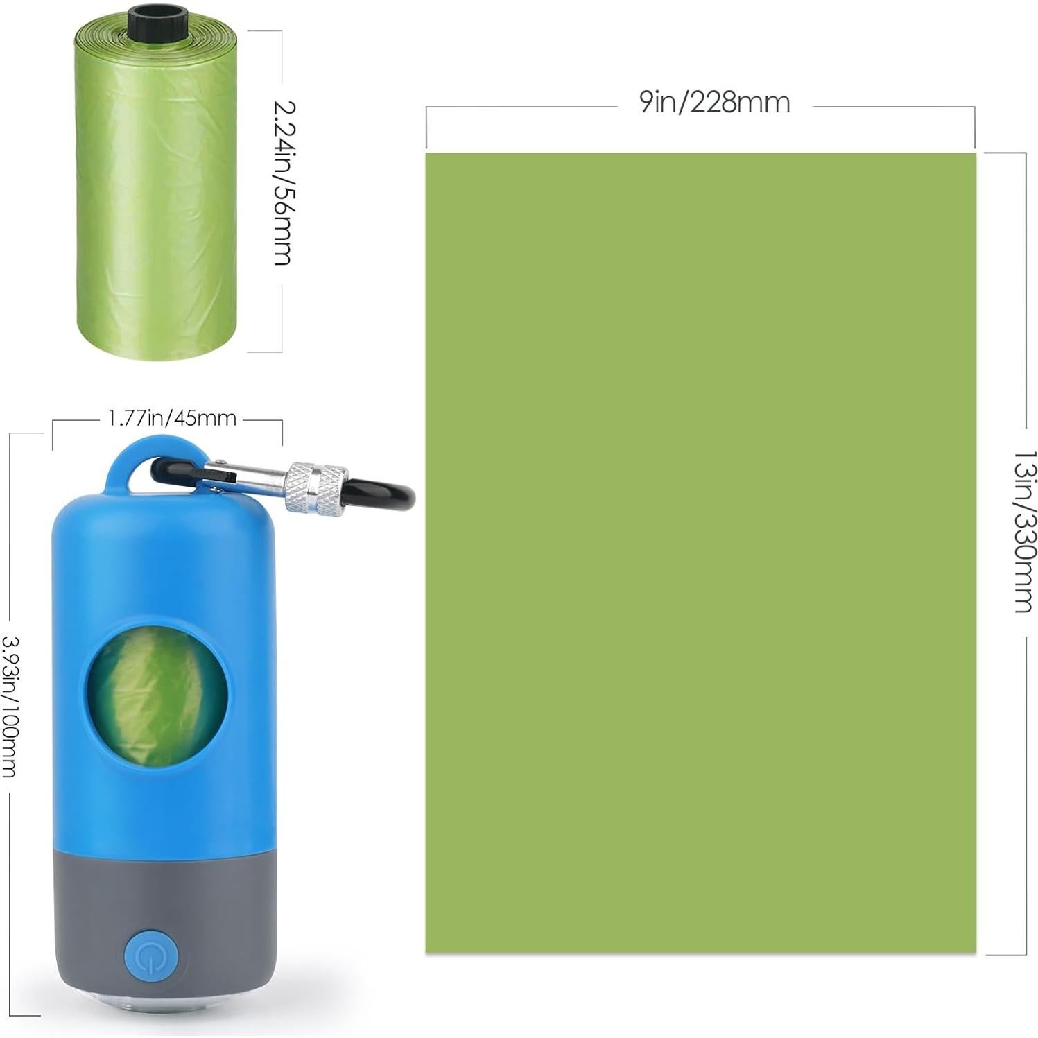 Dispensador de Bolsas para Excremento de Perros Novkin con Linterna