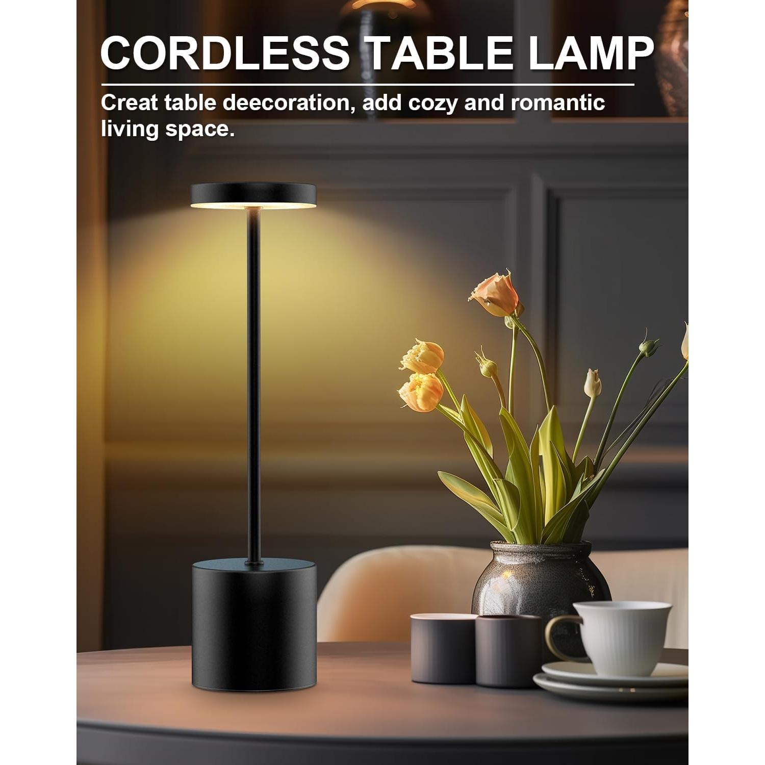 Lámpara de Mesa LED Portátil Swinerton 5000mAh Regulable 3 Colores