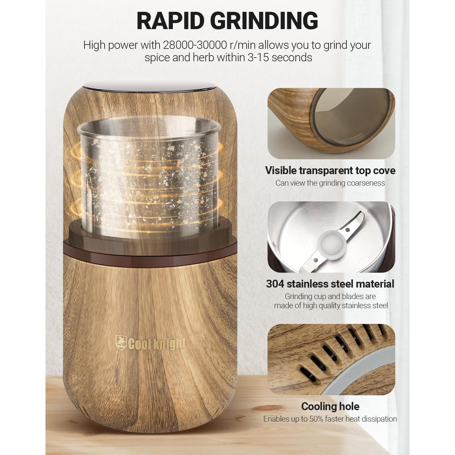 Moledor Eléctrico COOL KNIGHT VES83 para Especias 120g