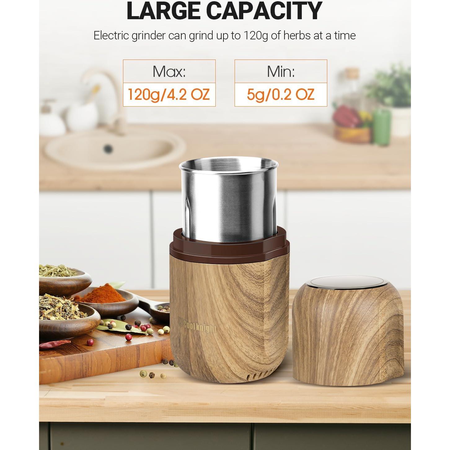 Moledor Eléctrico COOL KNIGHT VES83 para Especias 120g