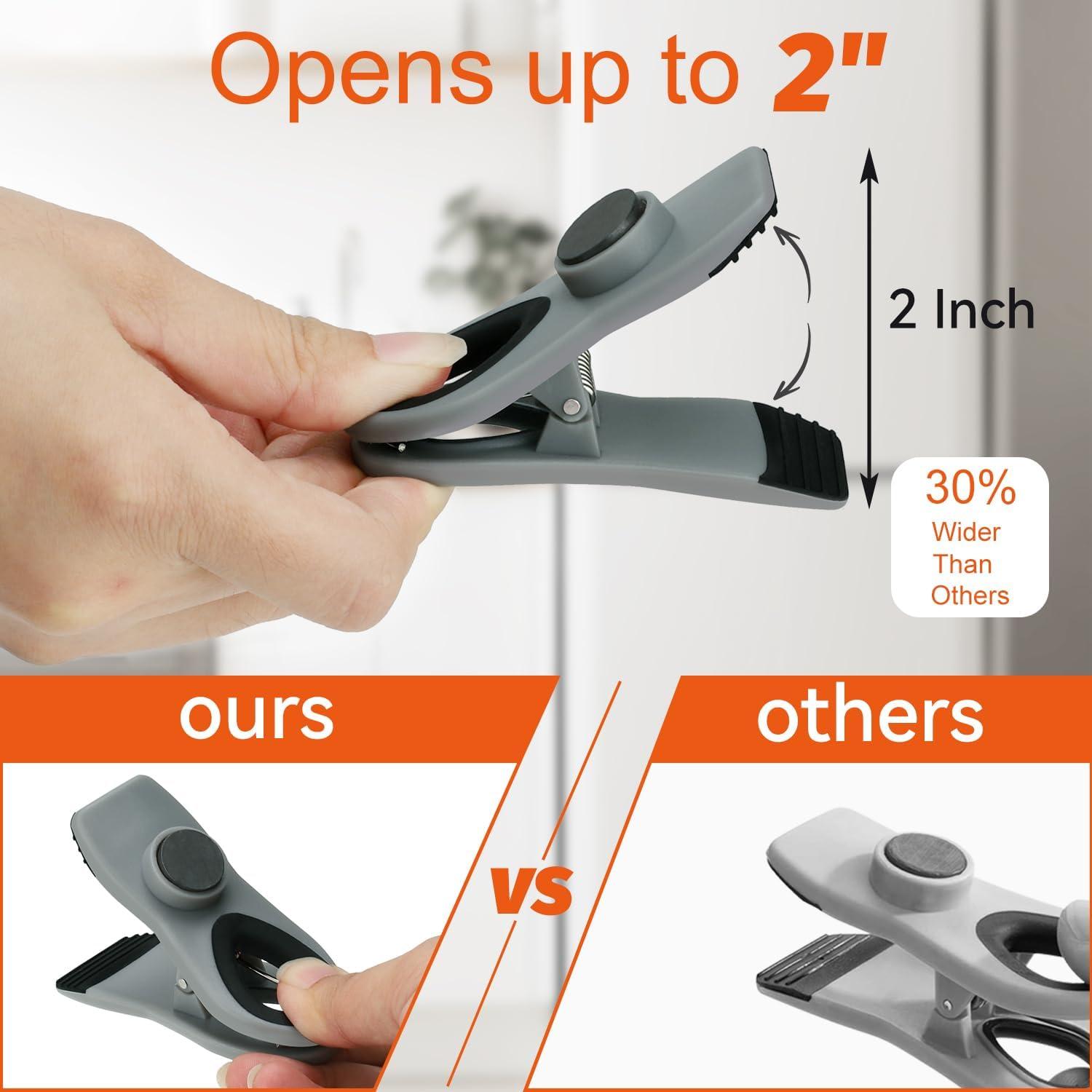 Clips Magnéticos TACGEA para Alimentos - 12 Piezas Ombre Azul