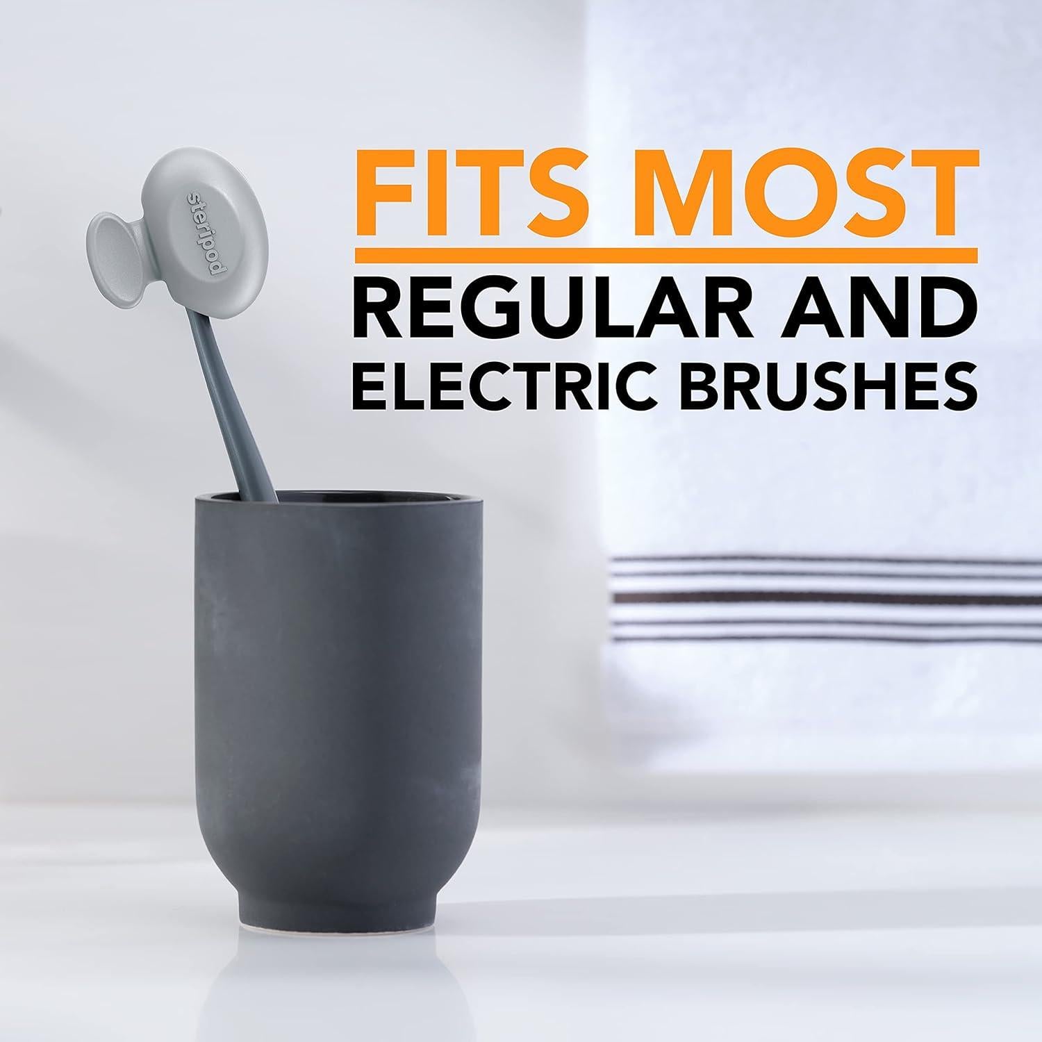 Protector de Cepillo de Dientes Steripod con Aceite Esencial Naranja - 2 Unidades