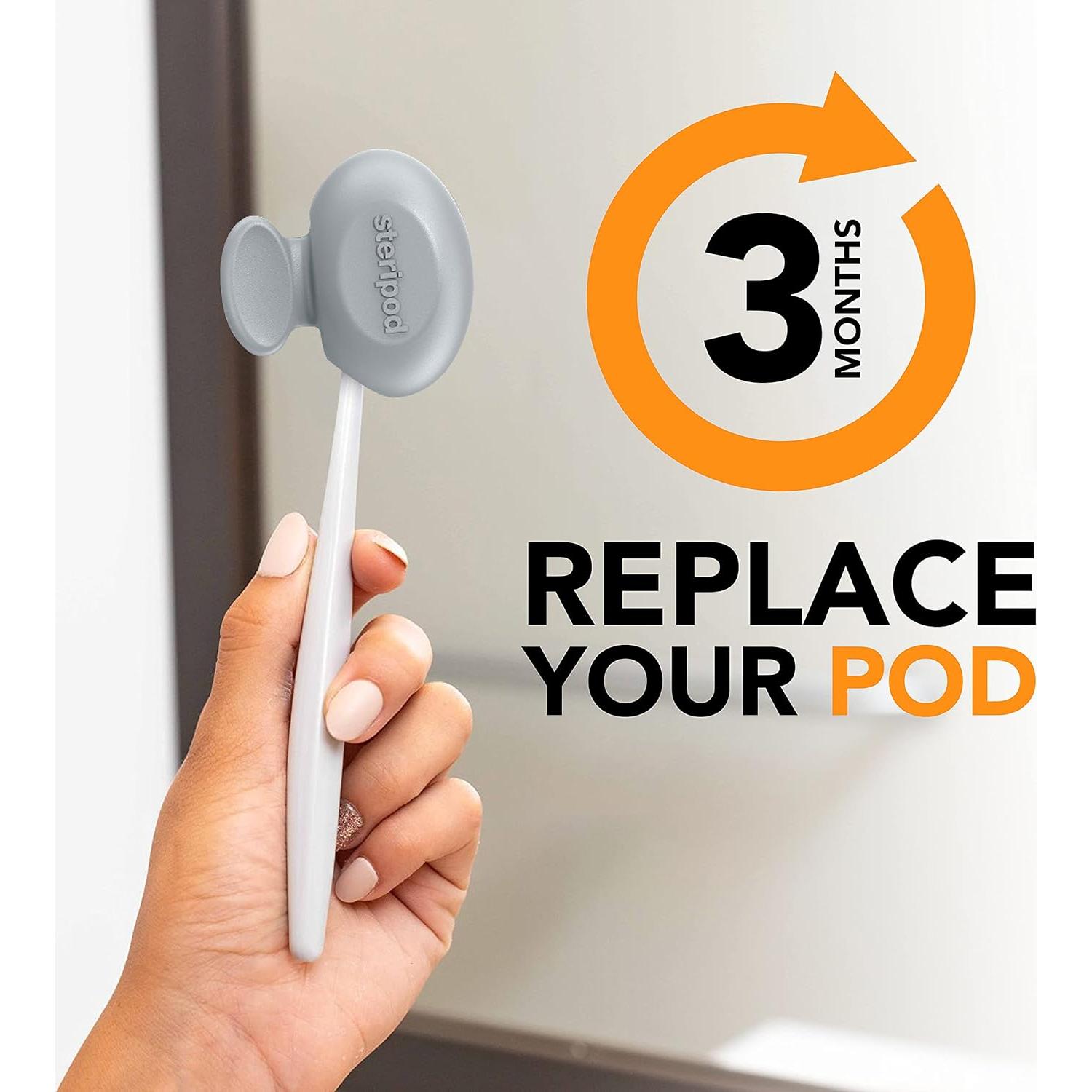 Protector de Cepillo de Dientes Steripod con Aceite Esencial Naranja - 2 Unidades