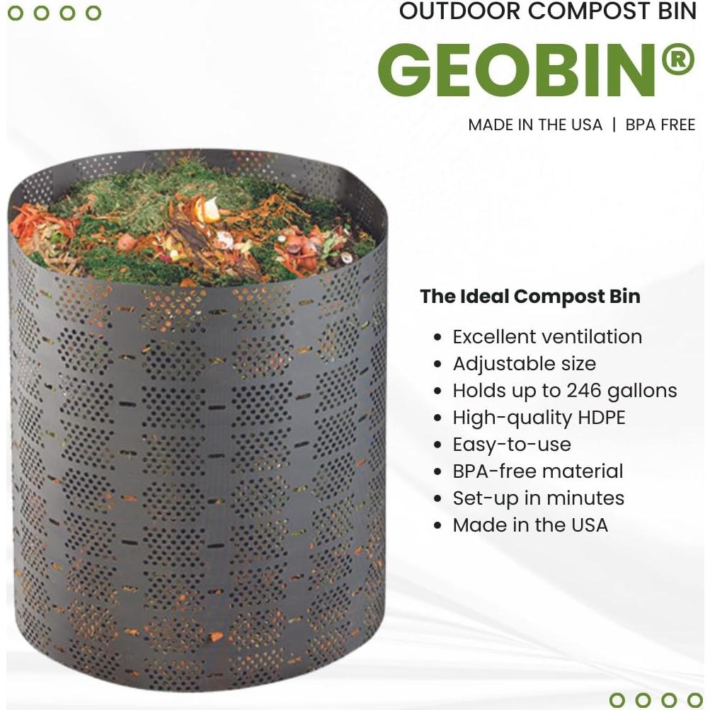 Contenedor de Compostaje GEOBIN 216 L Expandible para Jardín