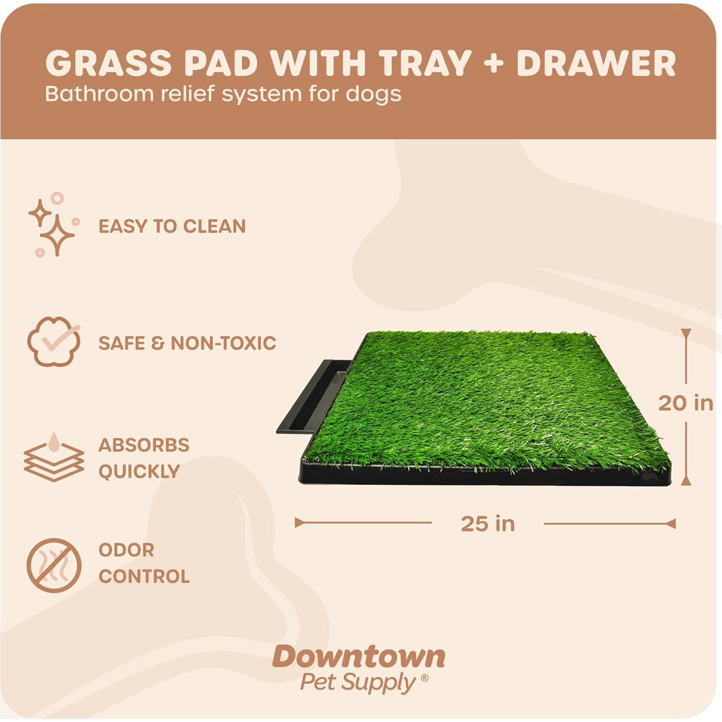 Alfombrilla de Césped para Perros Downtown Pet Supply 63x51cm