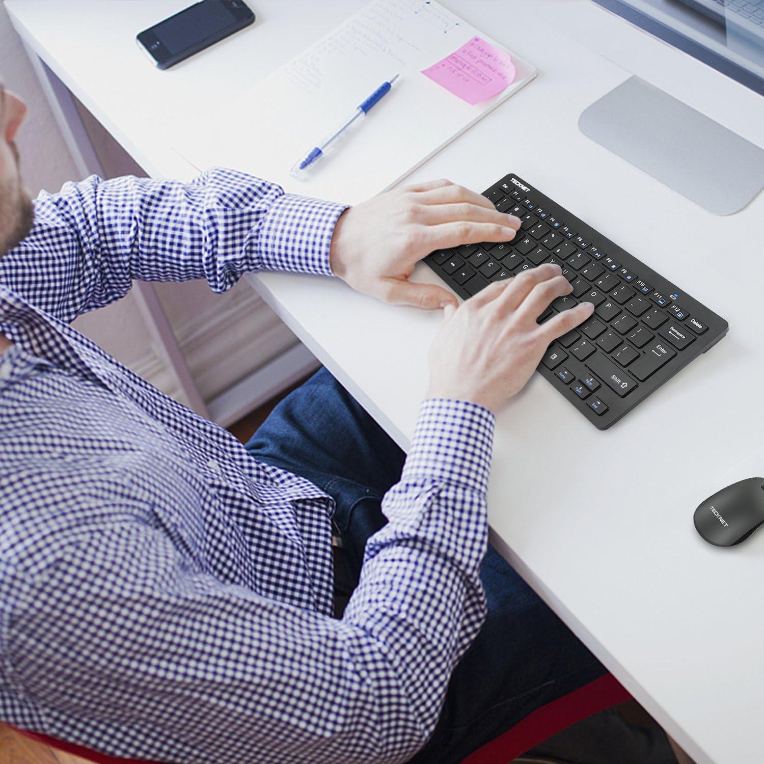 Teclado Inalámbrico TECKNET EKB005 Negro Compacto 12 Meses Batería