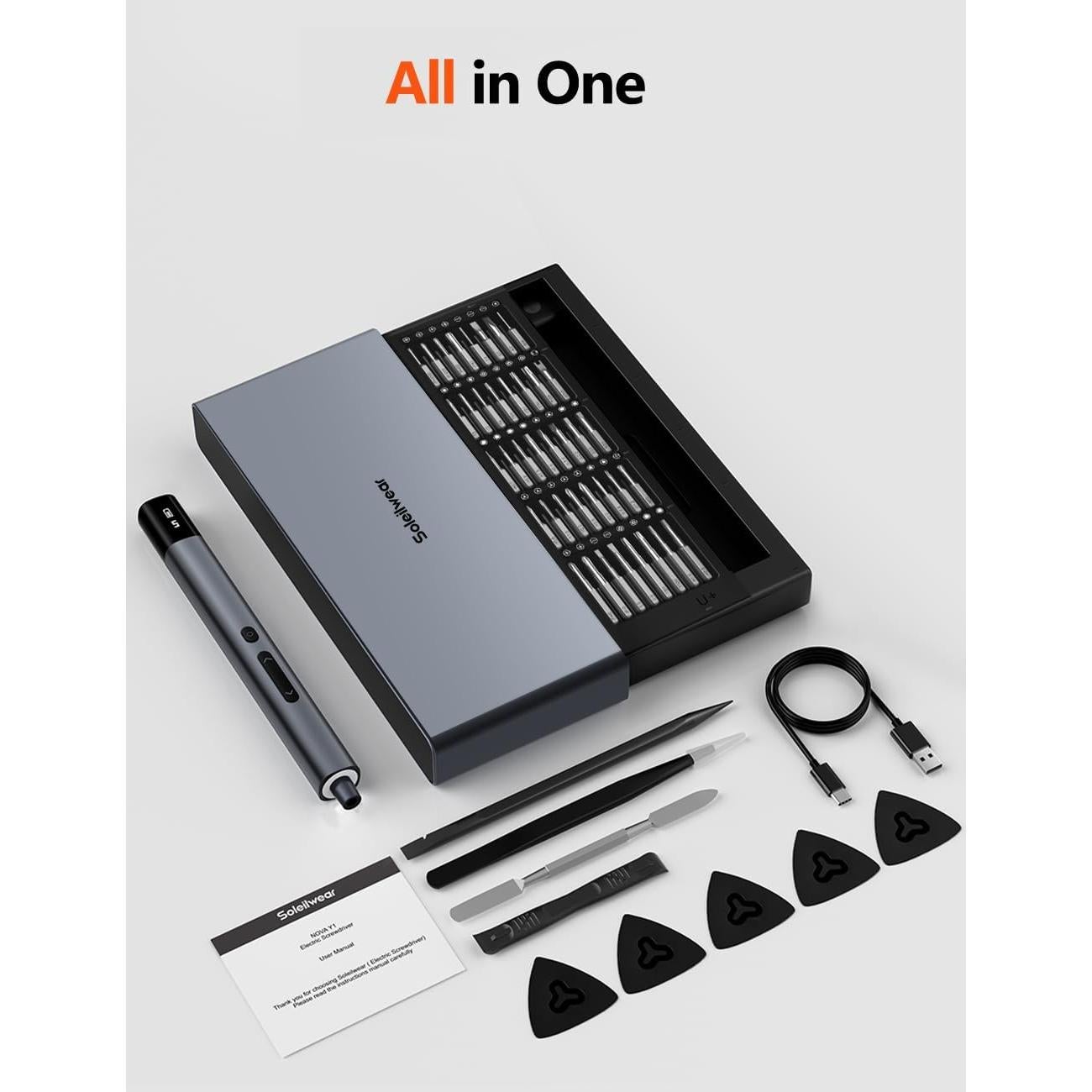 Destornillador Eléctrico Mini Soleilwear Y1 50 en 1 0.75N.m