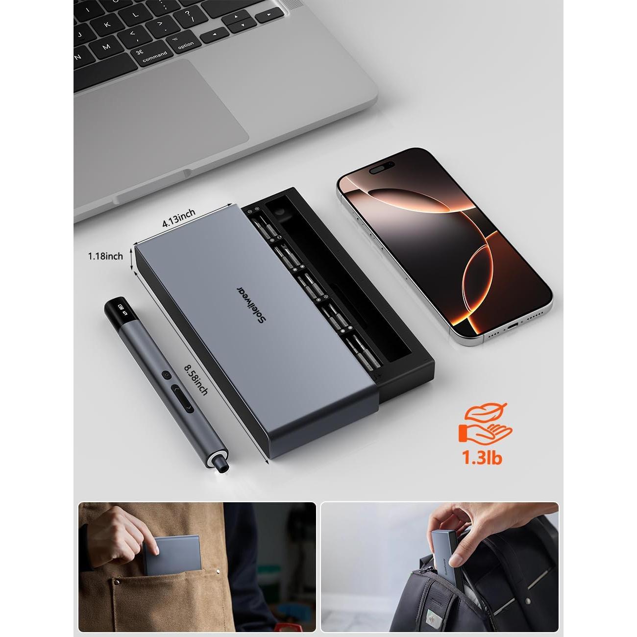 Destornillador Eléctrico Mini Soleilwear Y1 50 en 1 0.75N.m