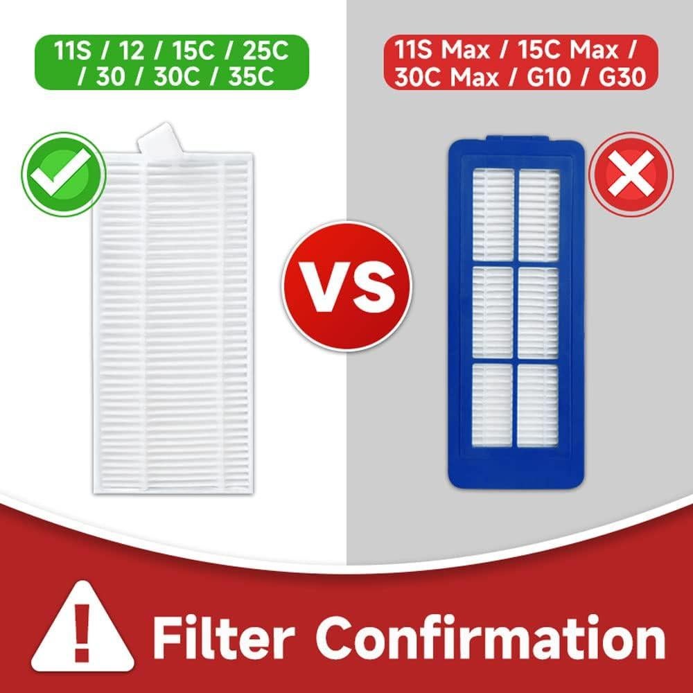 Kit de Repuesto Eufy RoboVac 11S 12 15T 30 35C Filtros y Cepillos