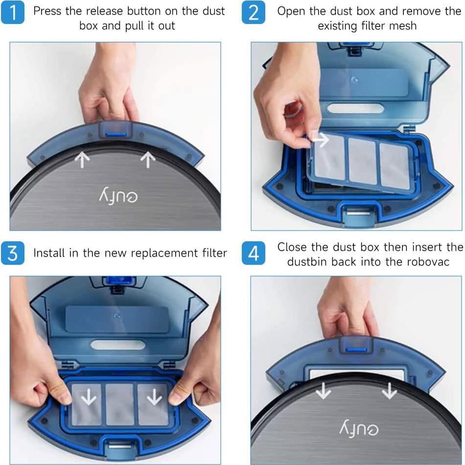Kit de Repuesto Eufy RoboVac 11S 12 15T 30 35C Filtros y Cepillos