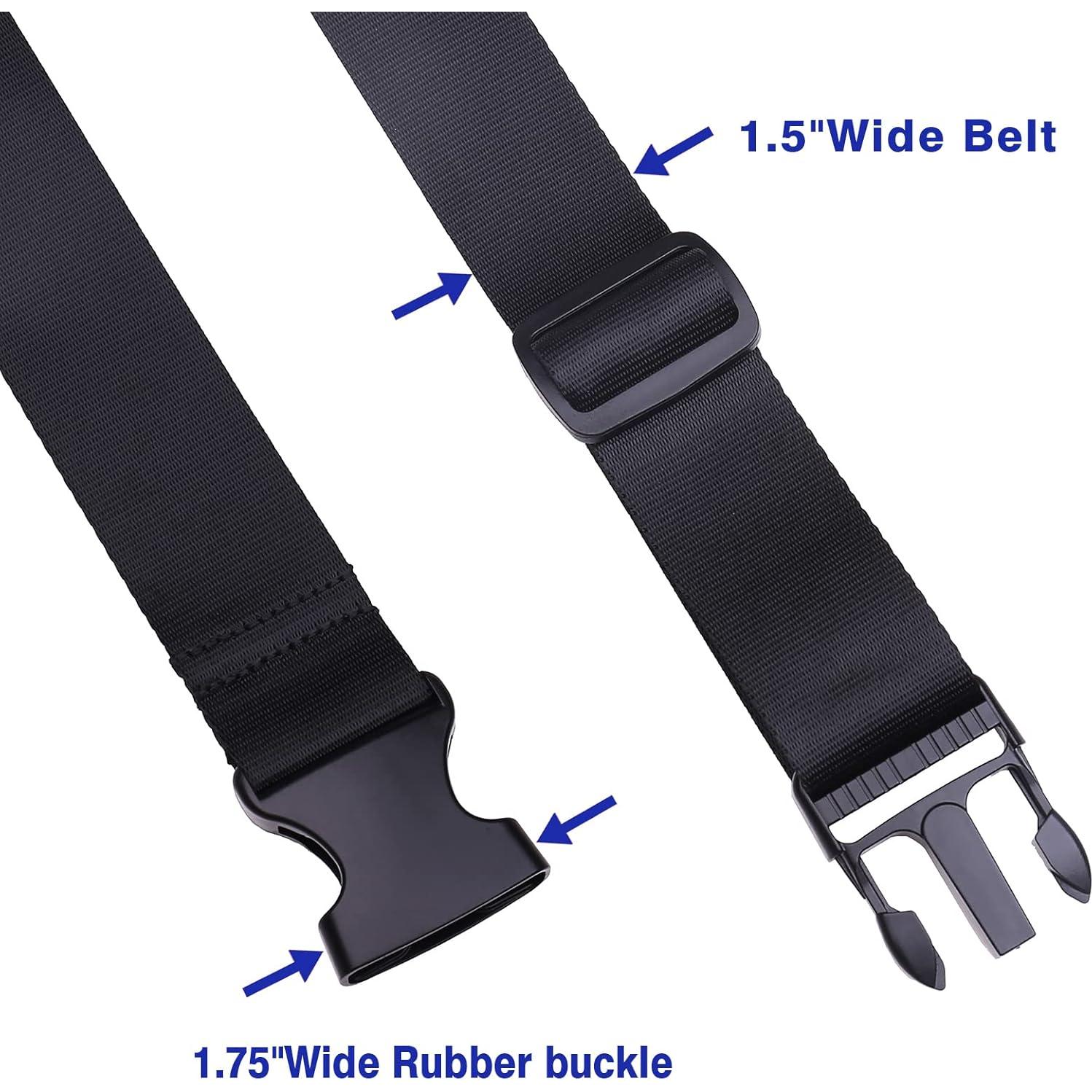 Correas de Equipaje RUMILLA Ajustables Nylon 2 Unidades Negro