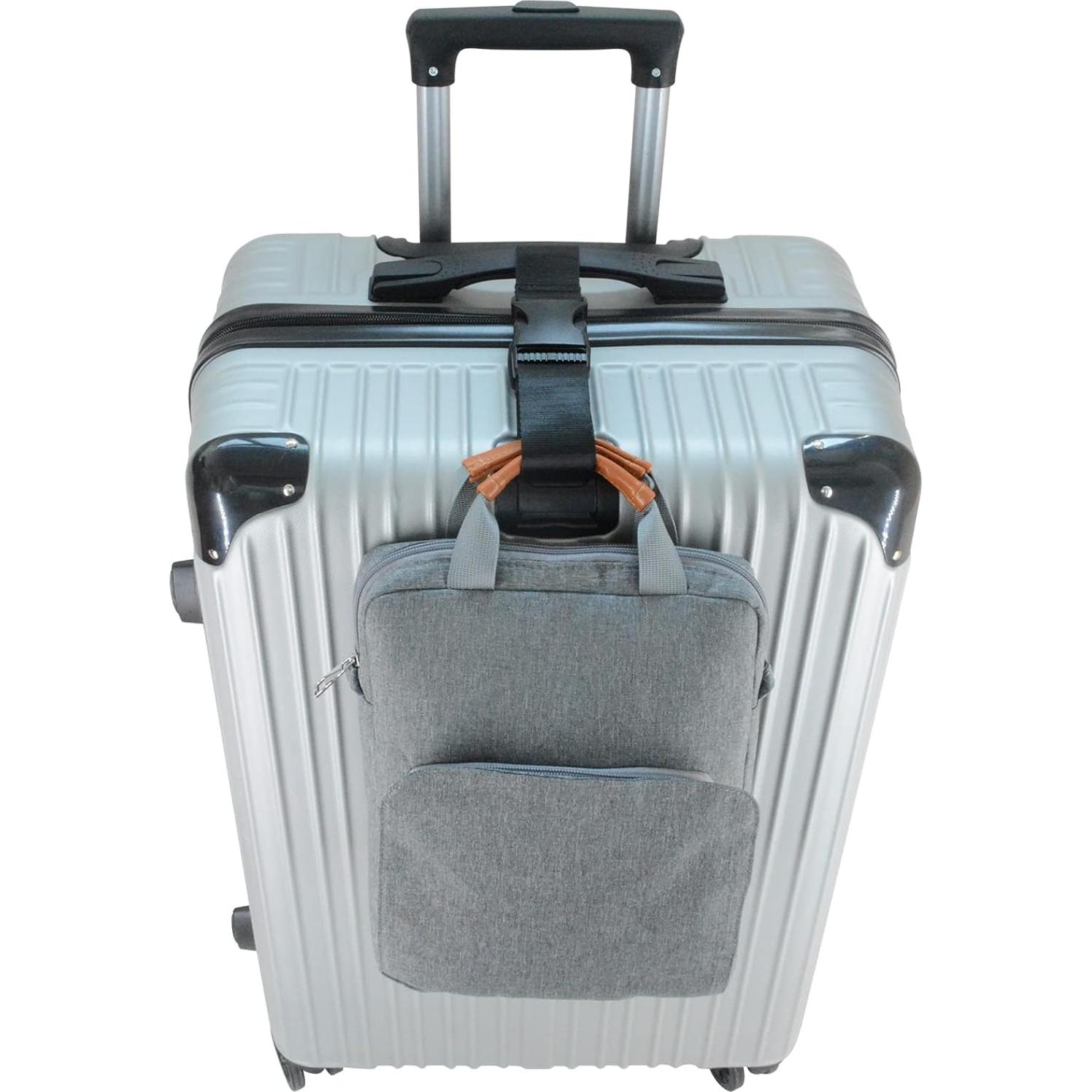 Correas de Equipaje RUMILLA Ajustables Nylon 2 Unidades Negro