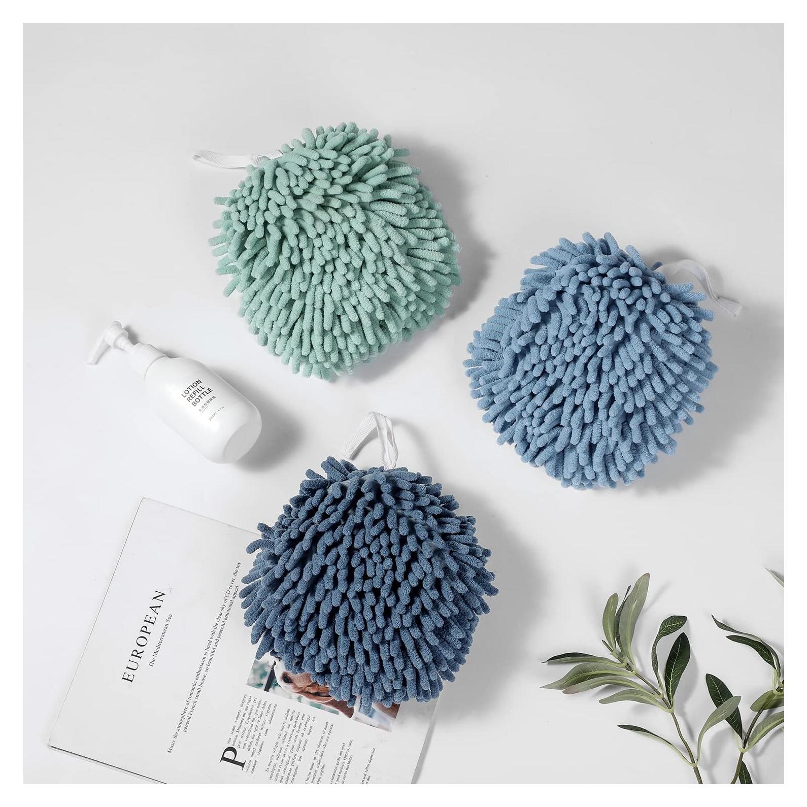 Conjunto de Toallas de Mano Nulubuu Chenille 3 Piezas Multicolor