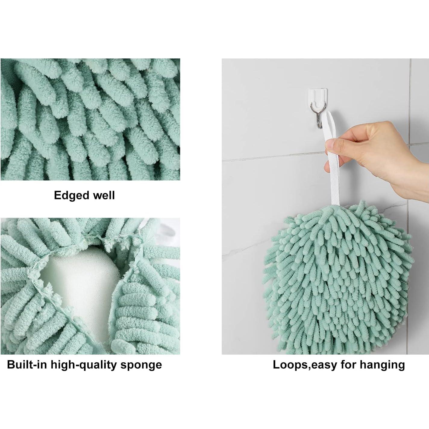 Conjunto de Toallas de Mano Nulubuu Chenille 3 Piezas Multicolor