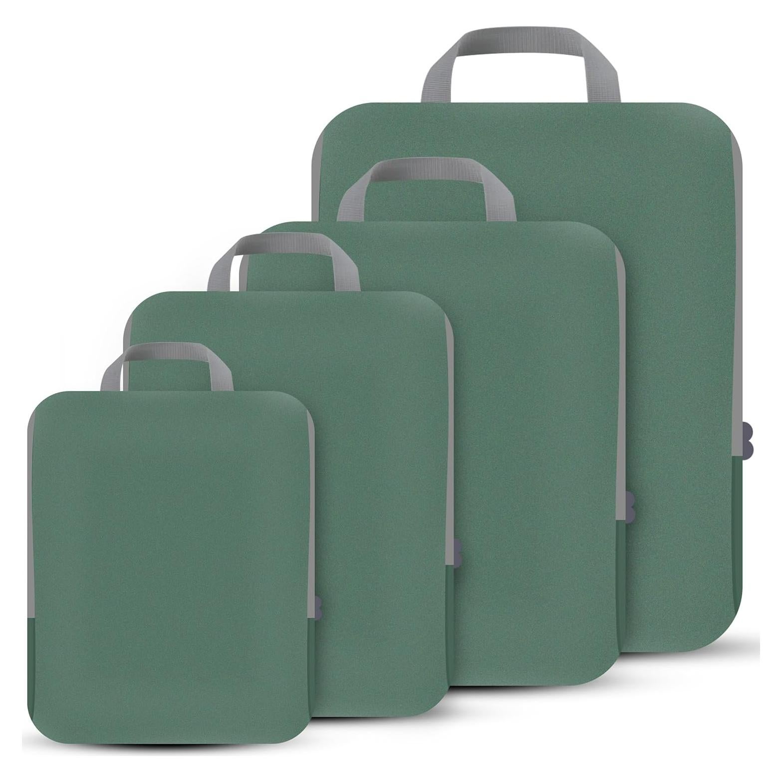 Set de 4 Cubos de Compresión Panda Joys - Organizador de Viaje Verde