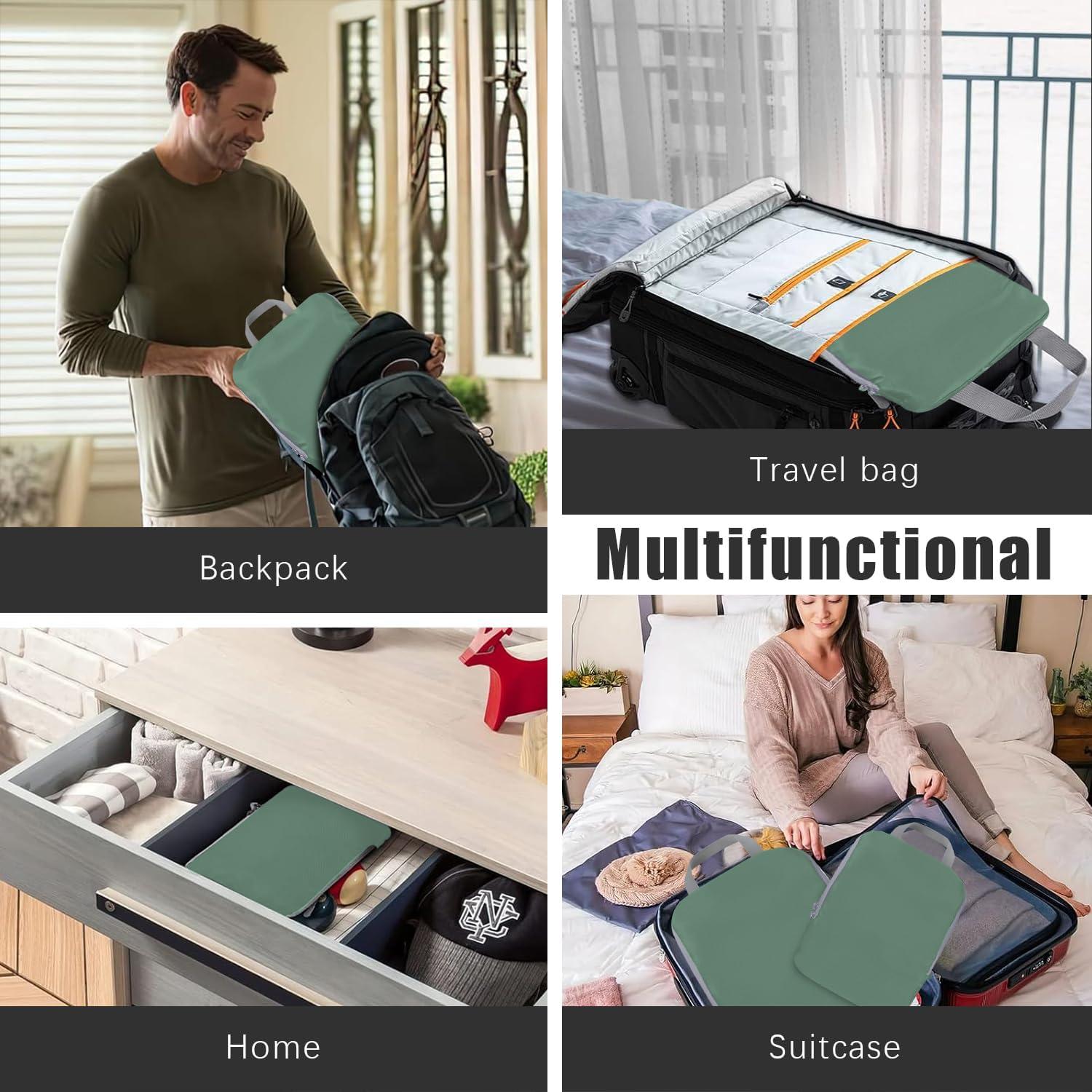 Set de 4 Cubos de Compresión Panda Joys - Organizador de Viaje Verde