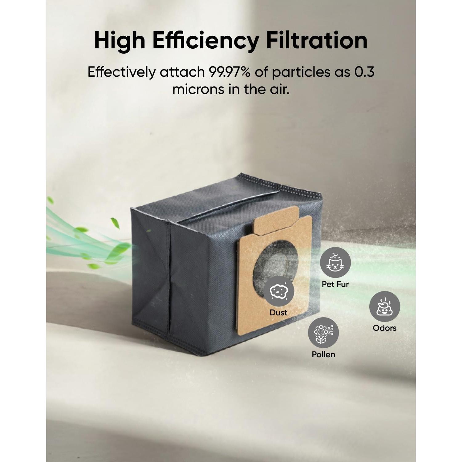 Bolsas de Polvo eufy para Aspiradora Robot X10 Pro Omni