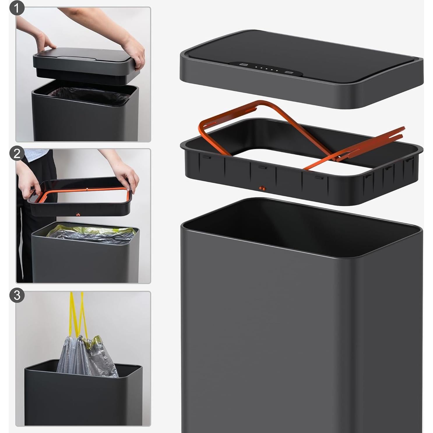 Cubo de Basura Automático Mbillion 15.3 L Sensor Infrarrojo