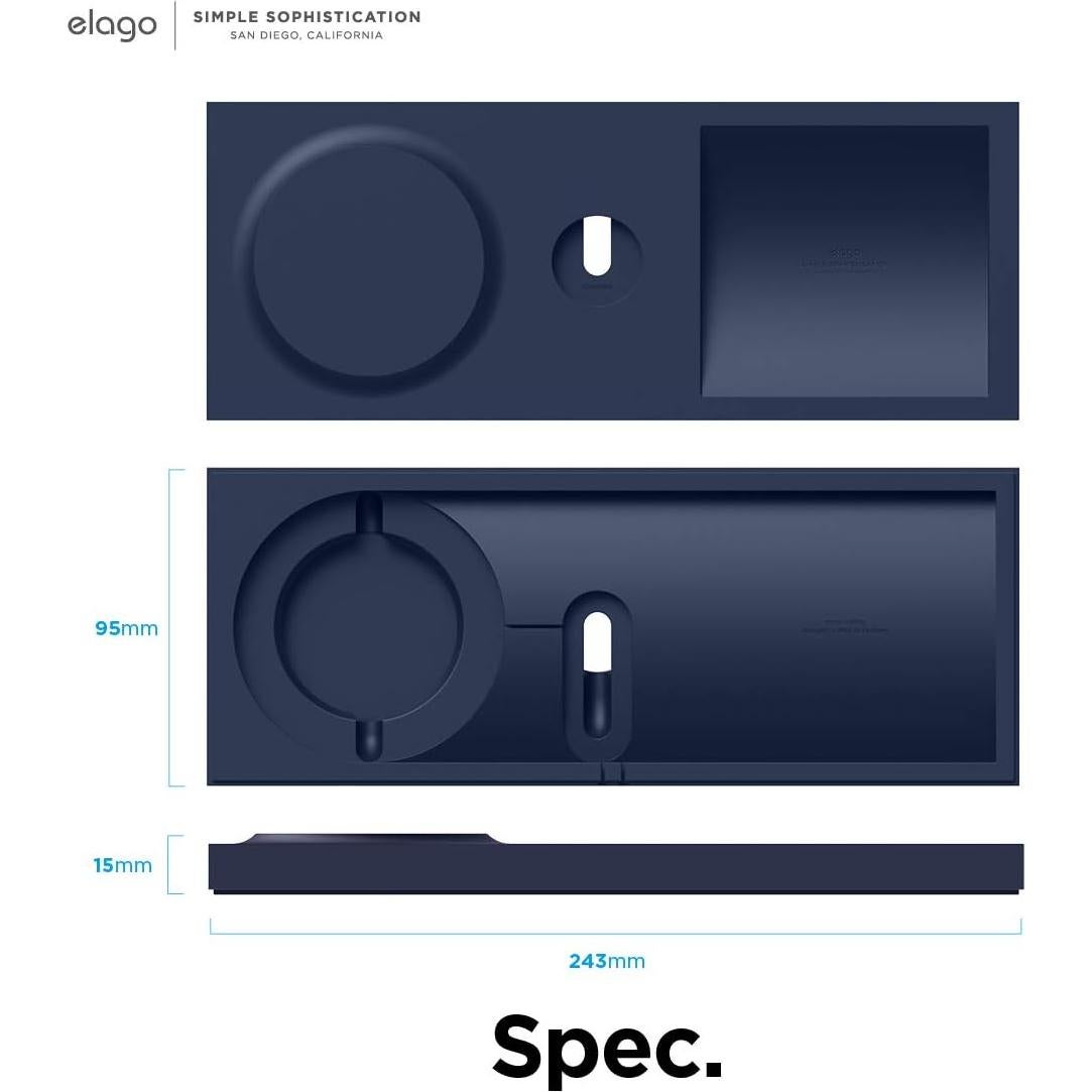 Bandeja de Carga Doble elago para MagSafe y Apple Watch