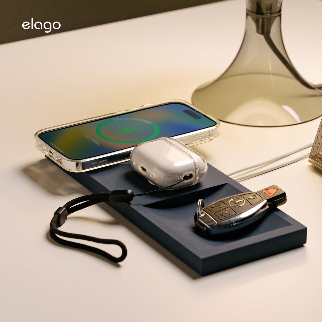 Bandeja de Carga Doble elago Rosa Arena para iPhone y Apple Watch