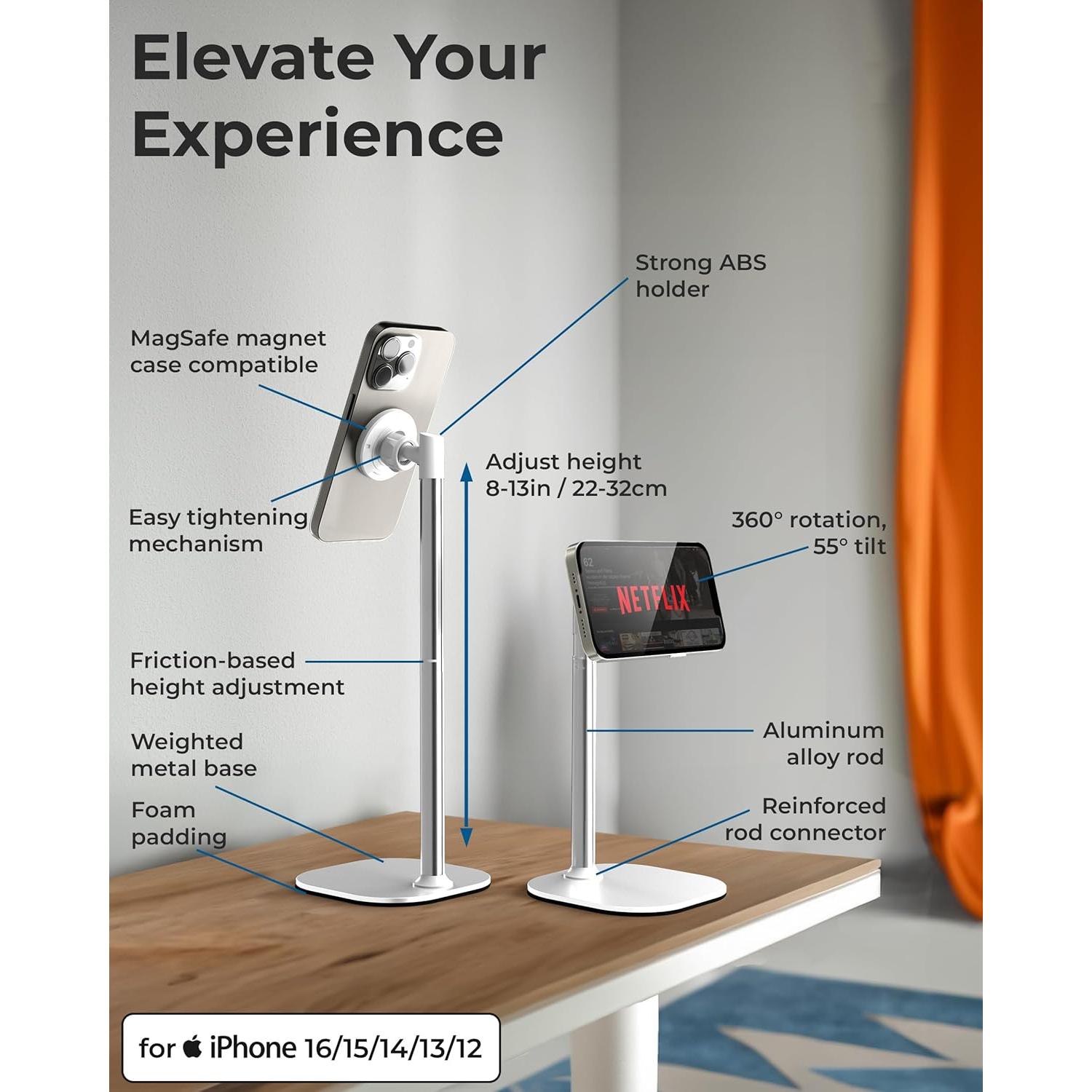 Soporte Magnético Cooper MagStand para iPhone Ajustable 32.99cm