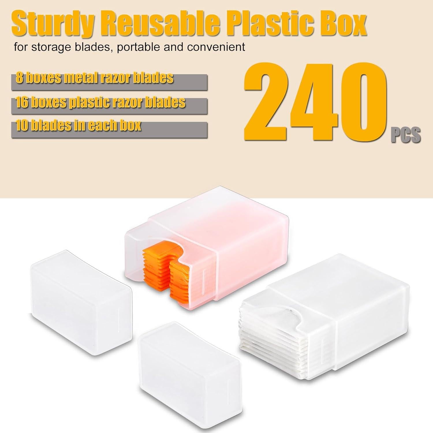 Juego de Raspadores REXBETI con 240 Cuchillas - 8 Raspadores