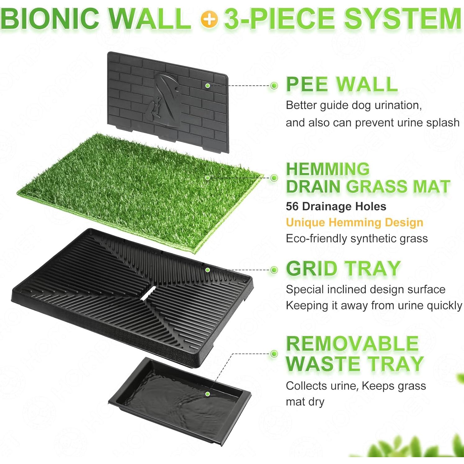 Hompet Almohadilla Césped Perros 76x51cm Reutilizable