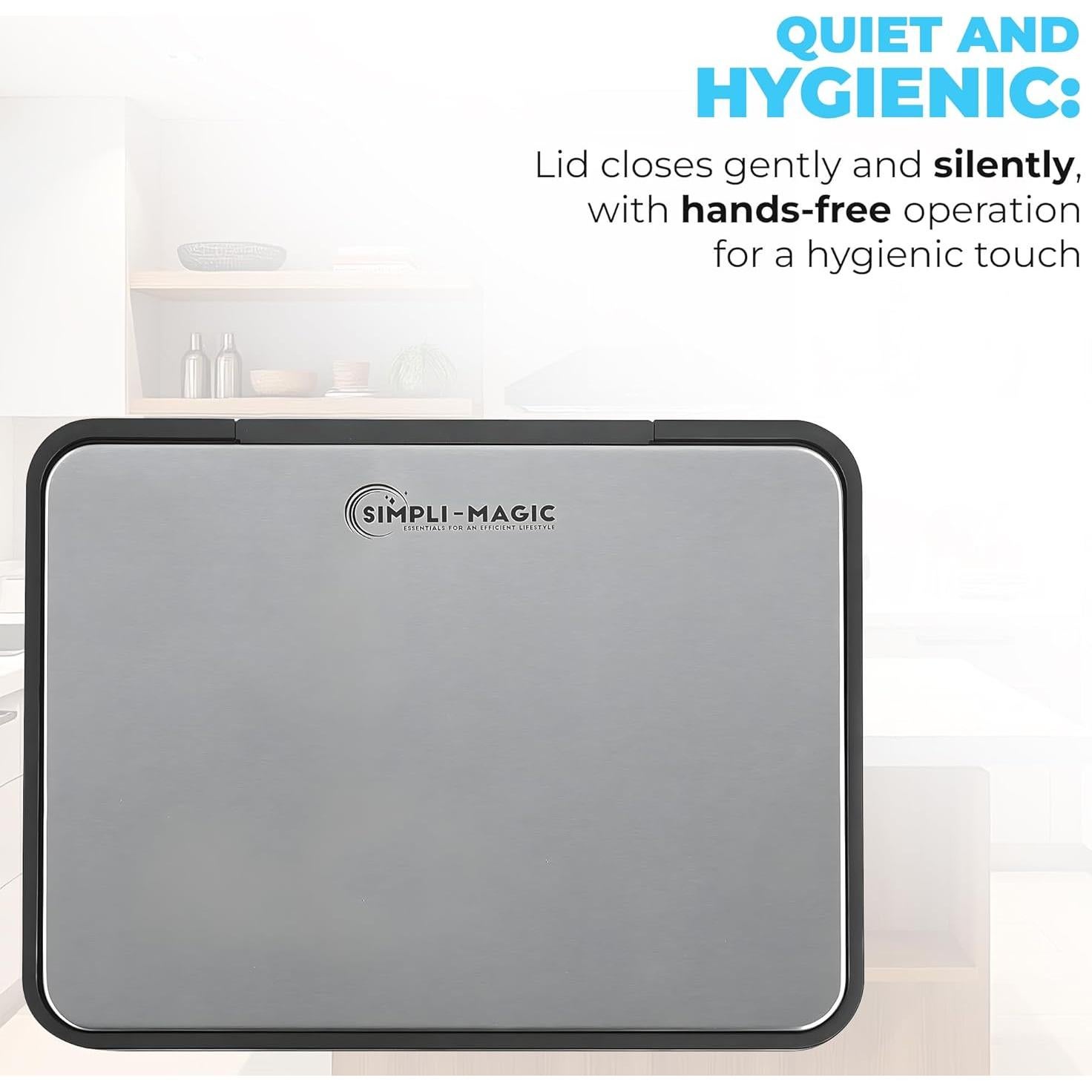 Cubo de Basura Simpli-Magic 50L Acero Inoxidable con Pedal