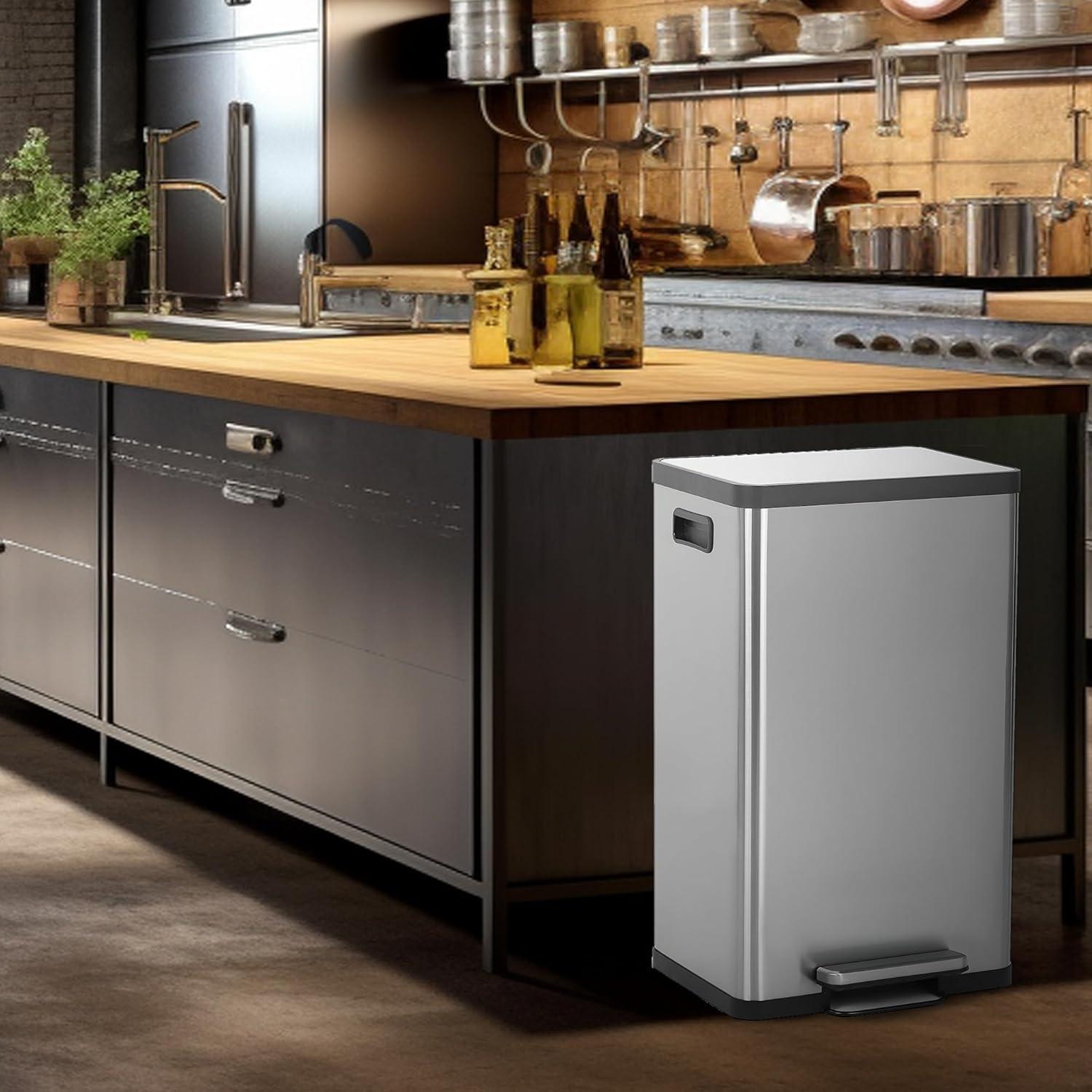 Cubo de Basura Simpli-Magic 50L Acero Inoxidable con Pedal