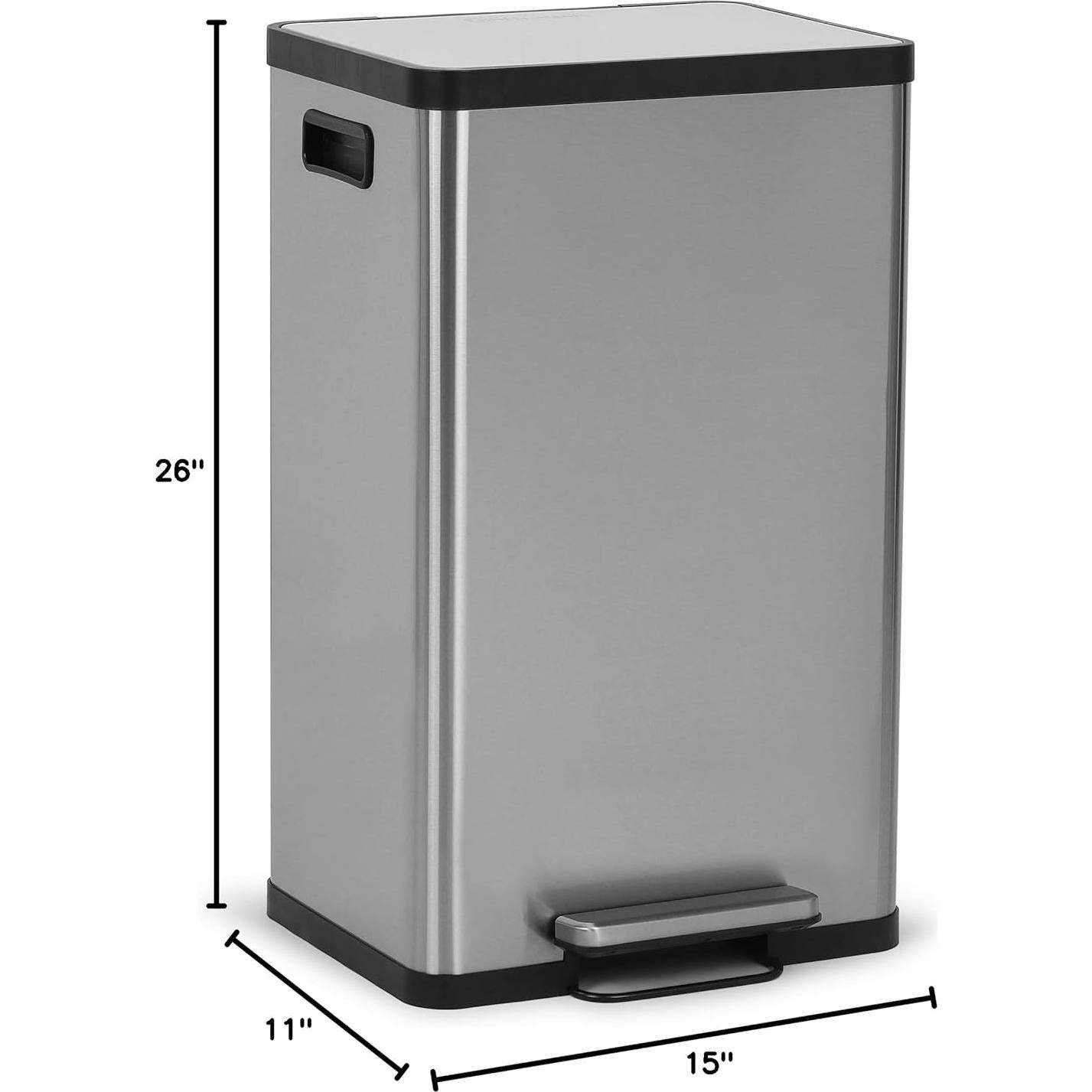 Cubo de Basura Simpli-Magic 50L Acero Inoxidable con Pedal