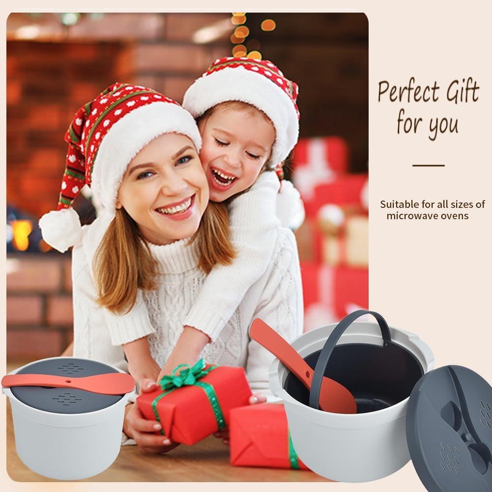 Cocinero de Arroz y Pasta de Microondas TOTITOM 2L Verde