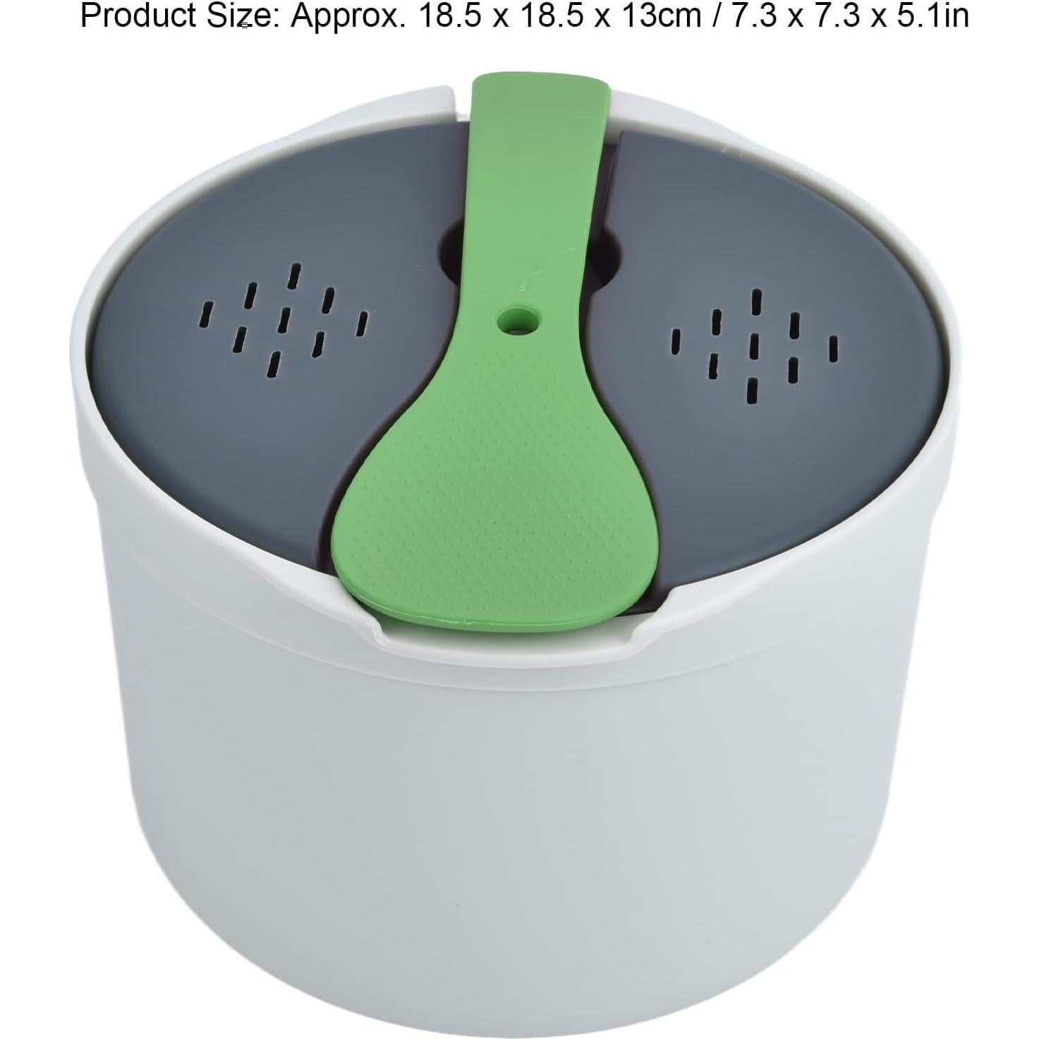 Cocinero de Arroz y Pasta de Microondas TOTITOM 2L Verde